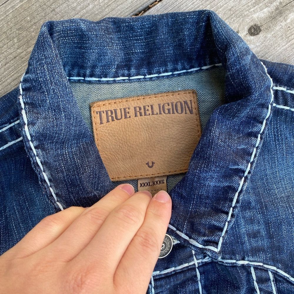 True Religion × Vintage Vintage True Religion Jean Jacket Rope Stitch Jimmy Super T Size US XXL / EU 58 / 5 - 8 Thumbnail