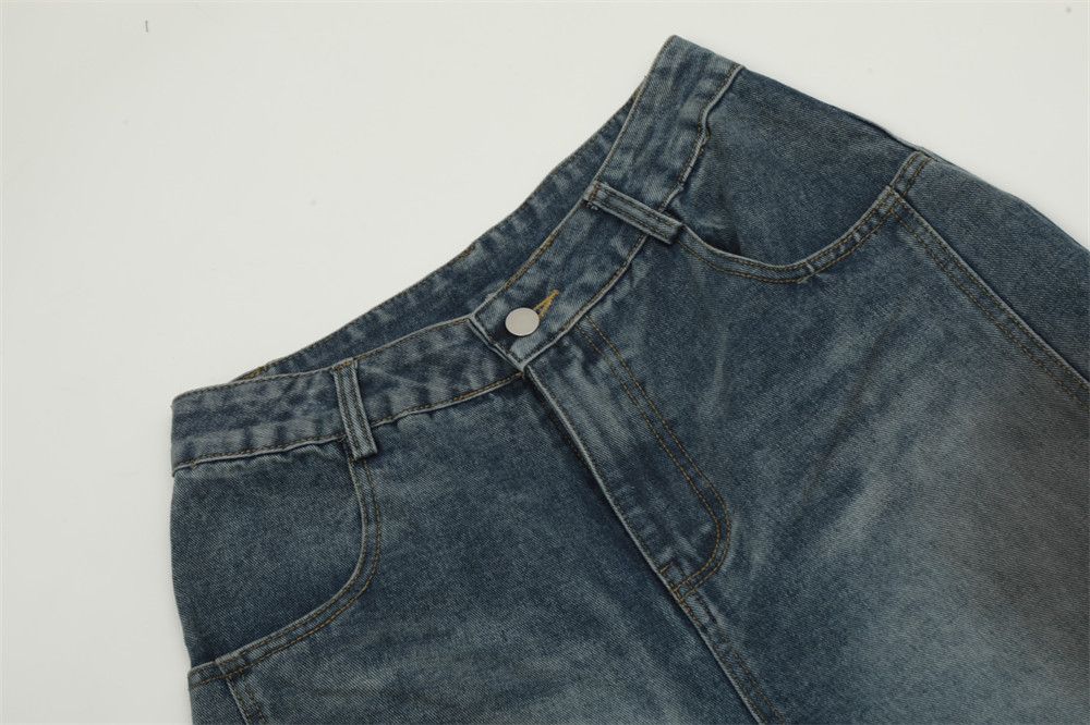 Vintage Men's loose washed wide-leg gradient scimitar jeans Size US 32 / EU 48 - 3 Thumbnail