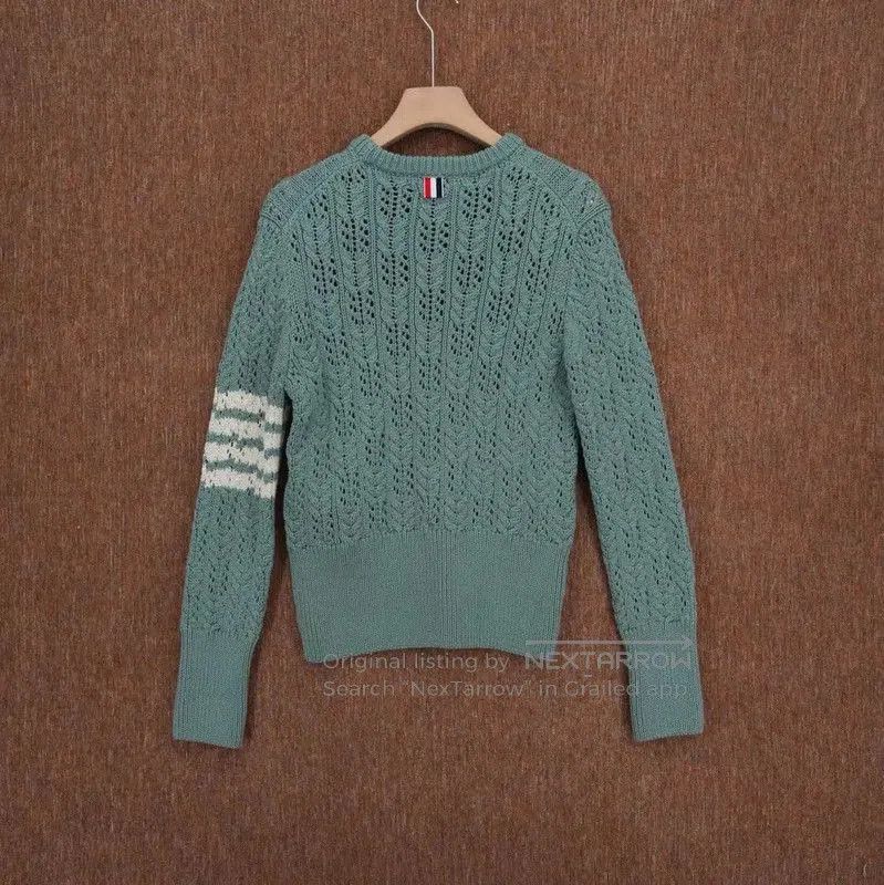 Thom Browne Thom Browne Green Wool Striped Sweater . Size M / US 6-8 / IT 42-44 - 2 Thumbnail