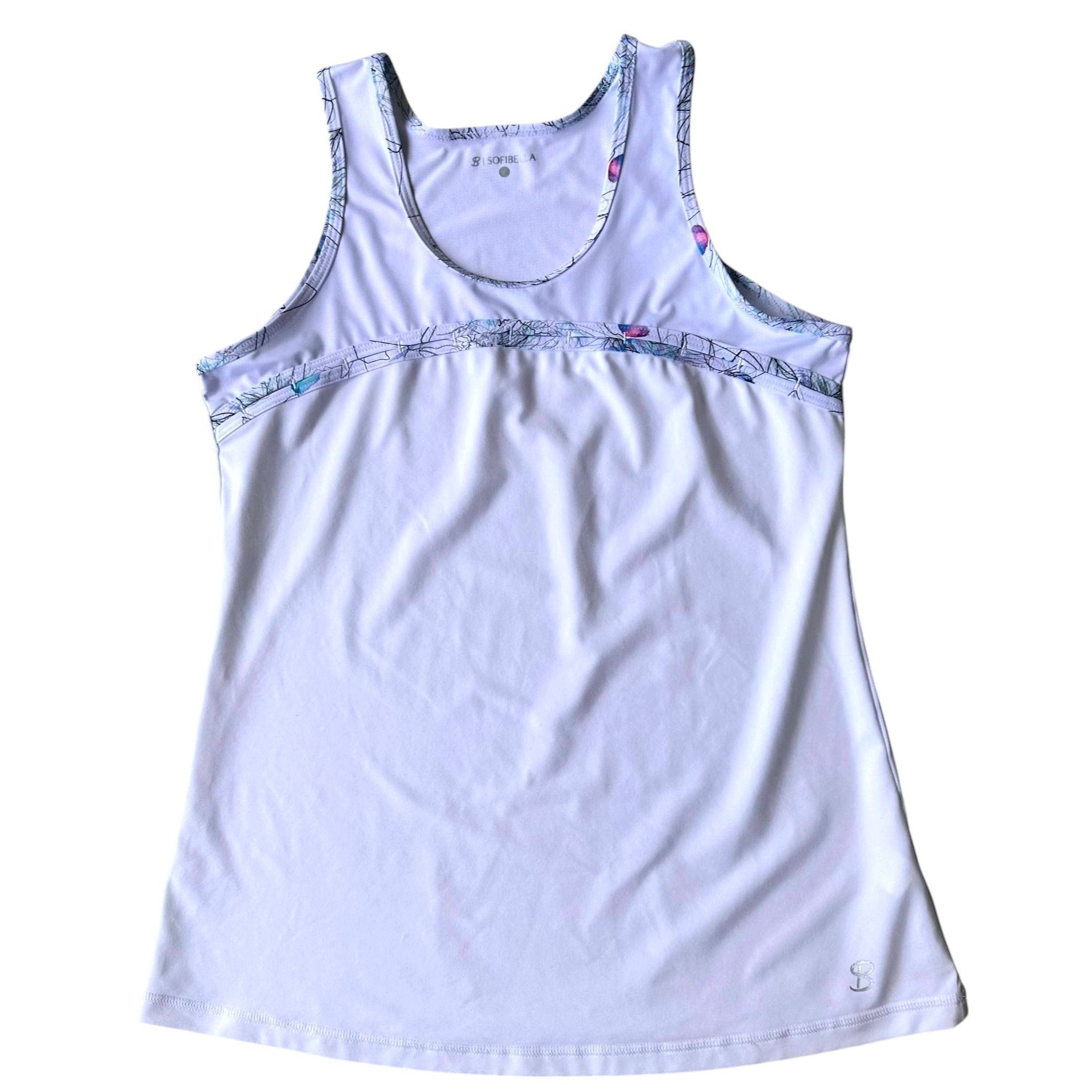 Other Bosofibella Tennis Top Large White Sleeveless Pickleball Size L / US 10 / IT 46 - 8 Thumbnail