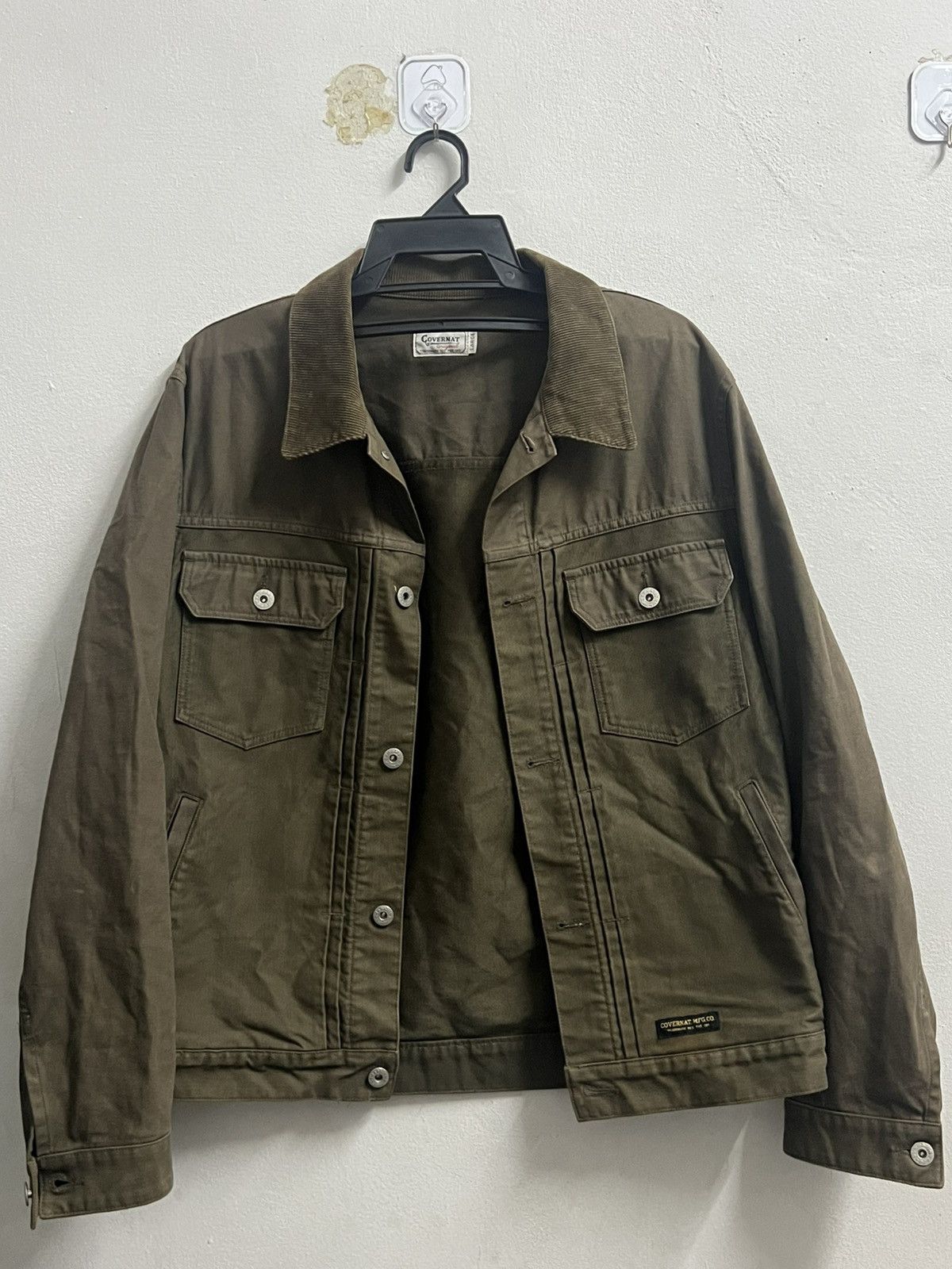 COVERNAT × Vintage Vintage Covernat trucker jacket collar cuduroy army green Size US L / EU 52-54 / 3 - 3 Thumbnail