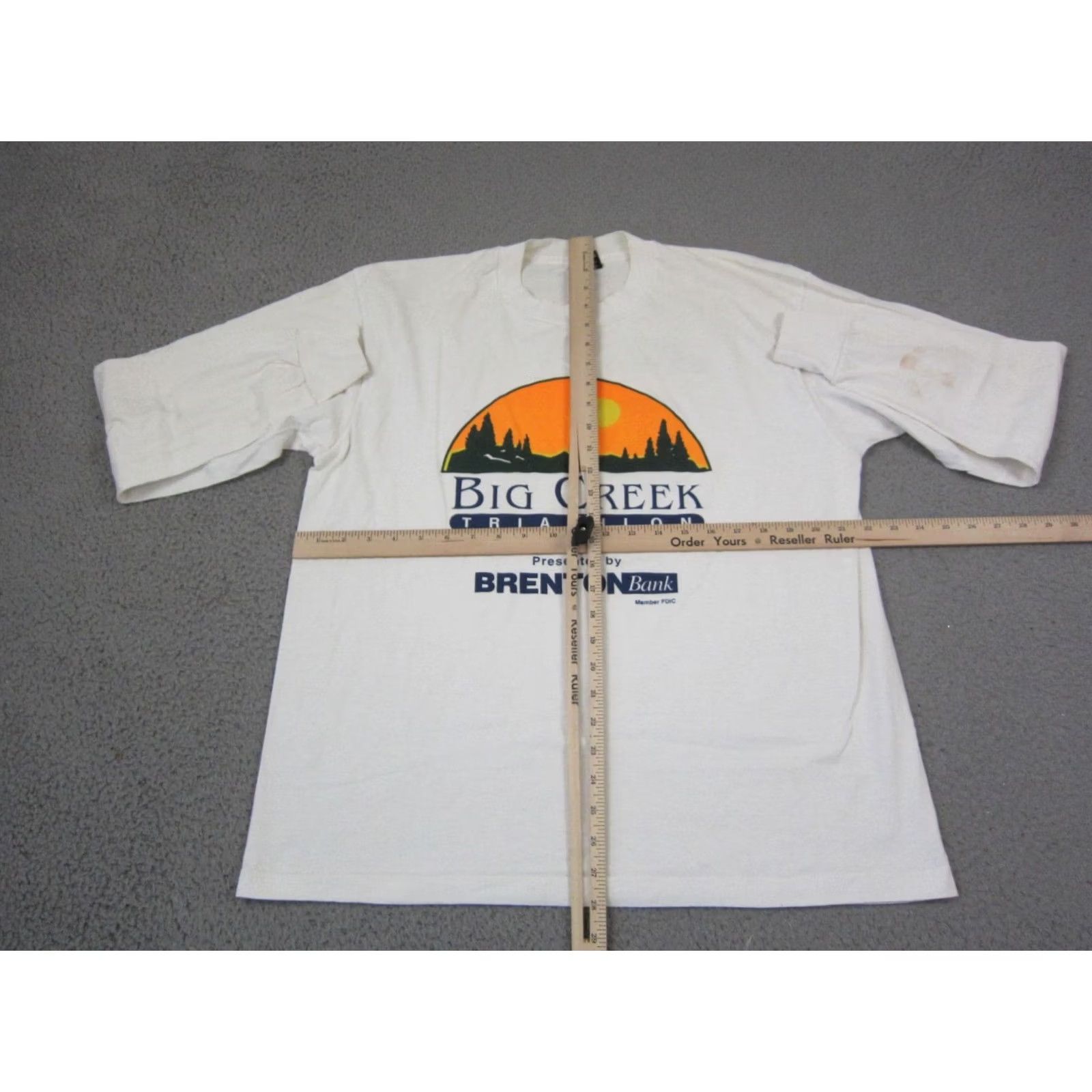 Fruit Of The Loom VINTAGE Fruit of the Loom Shirt Mens XL White 90s City Classic Logo T-Shirt Size US XL / EU 56 / 4 - 6 Thumbnail