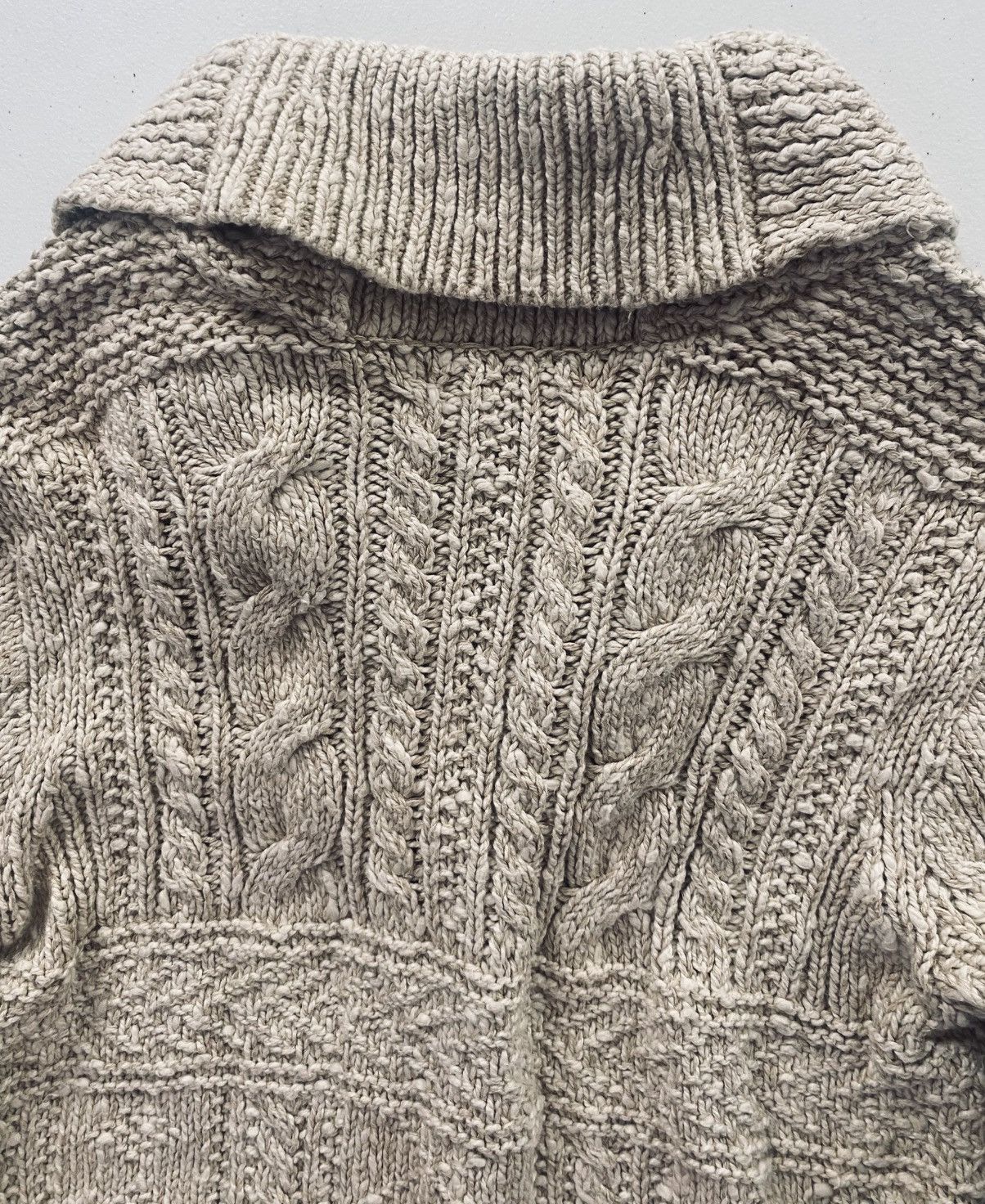 Denim & Supply Ralph Lauren Denim & Supply Ralph Lauren Shawl Cardigan Cable Knit M Vtg Size M / US 6-8 / IT 42-44 - 8 Thumbnail