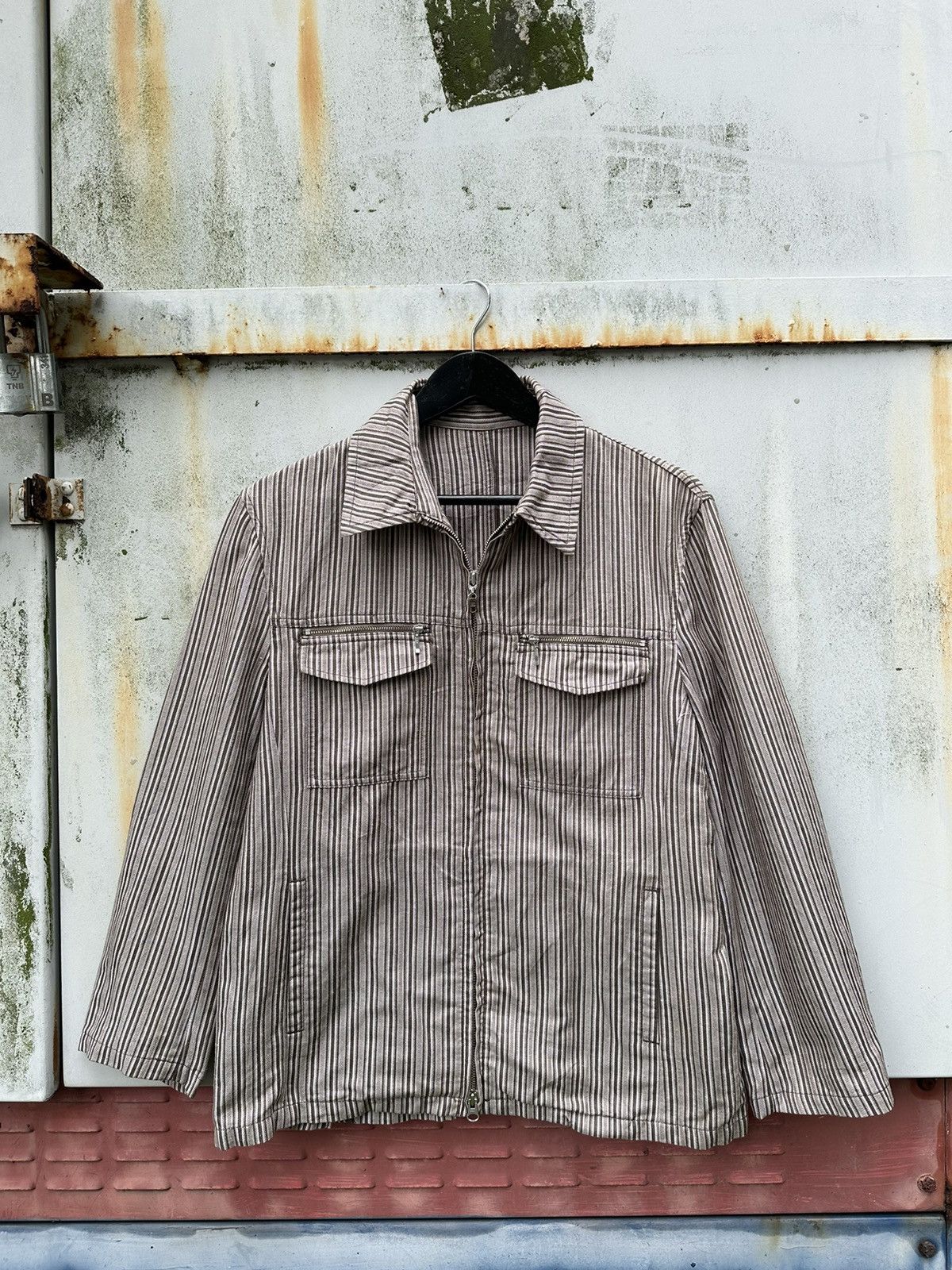 Comme Ca Ism Vintage Comme Ca Ism Wool Striped Detroit Jacket Size US M / EU 48-50 / 2 - 2 Thumbnail