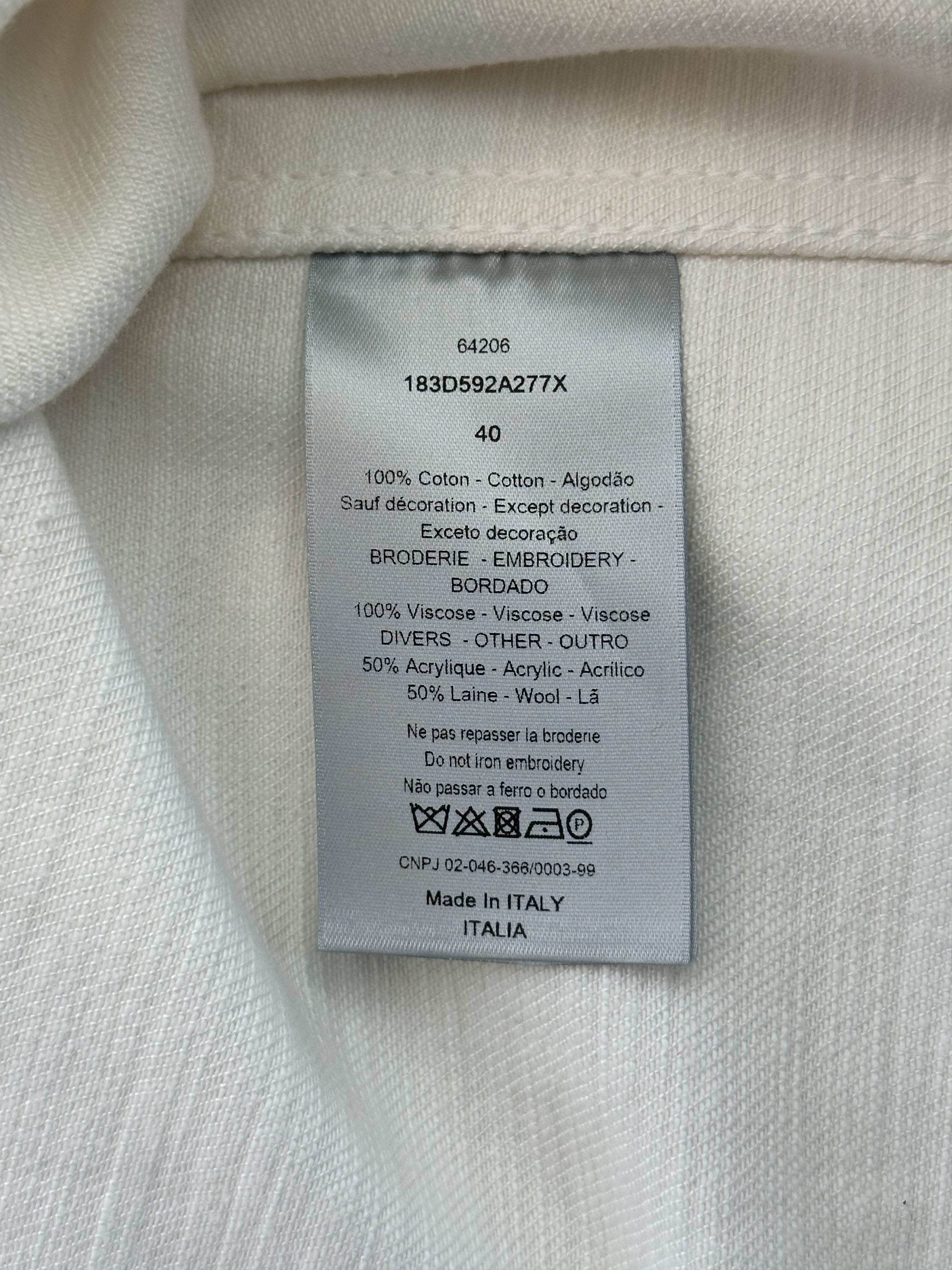 Dior Dior Stussy Cream & Red Ox Logo Denim Button Up Shirt Size US L / EU 52-54 / 3 - 4 Thumbnail