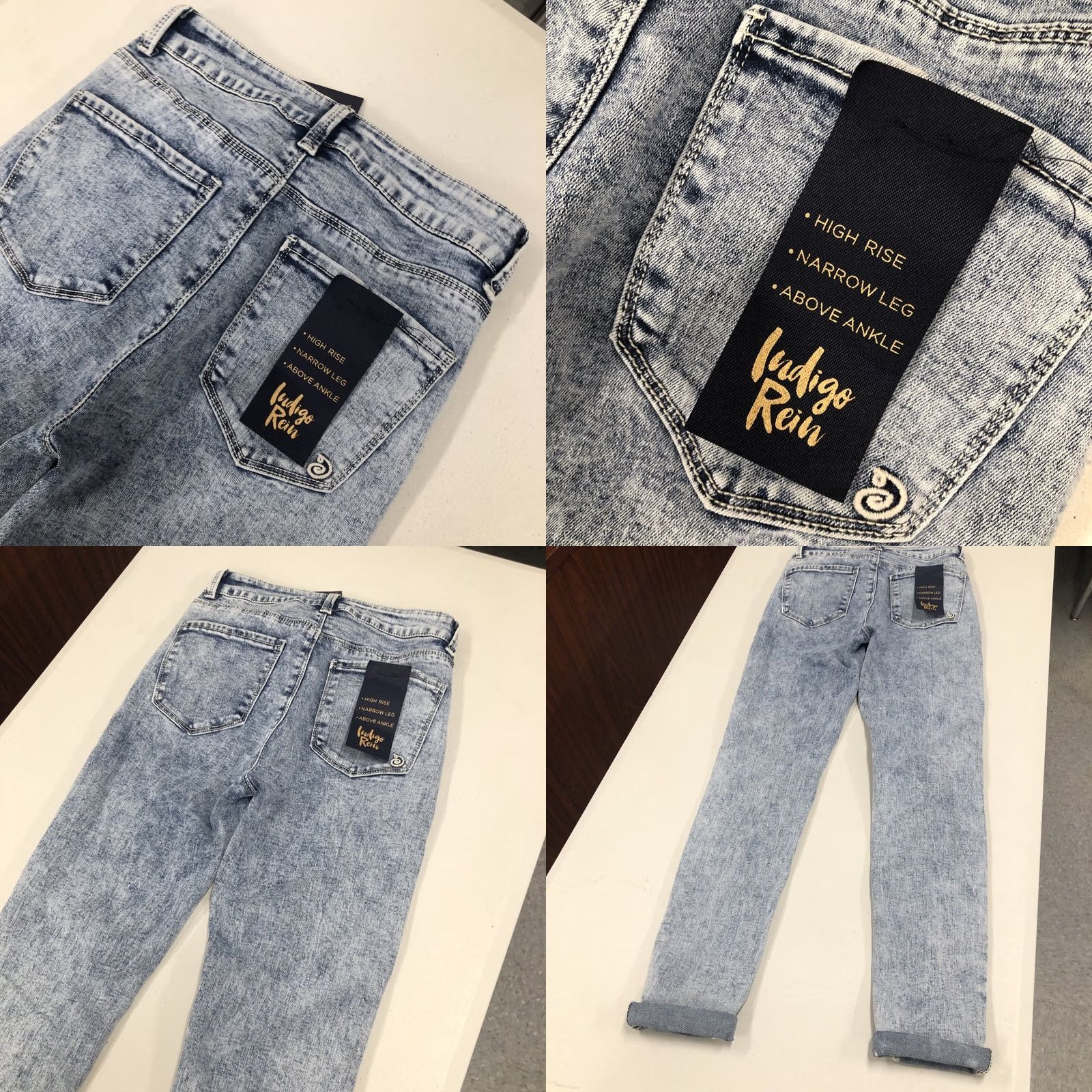 Vintage Indigo Rein Jeans Slim Ankle 26x26 NWT Blue Denim Stretch 5/26 High Rise Narrow Leg 5-Pocket Style Women Mens Size 27" / US 4 / IT 40 - 8 Thumbnail
