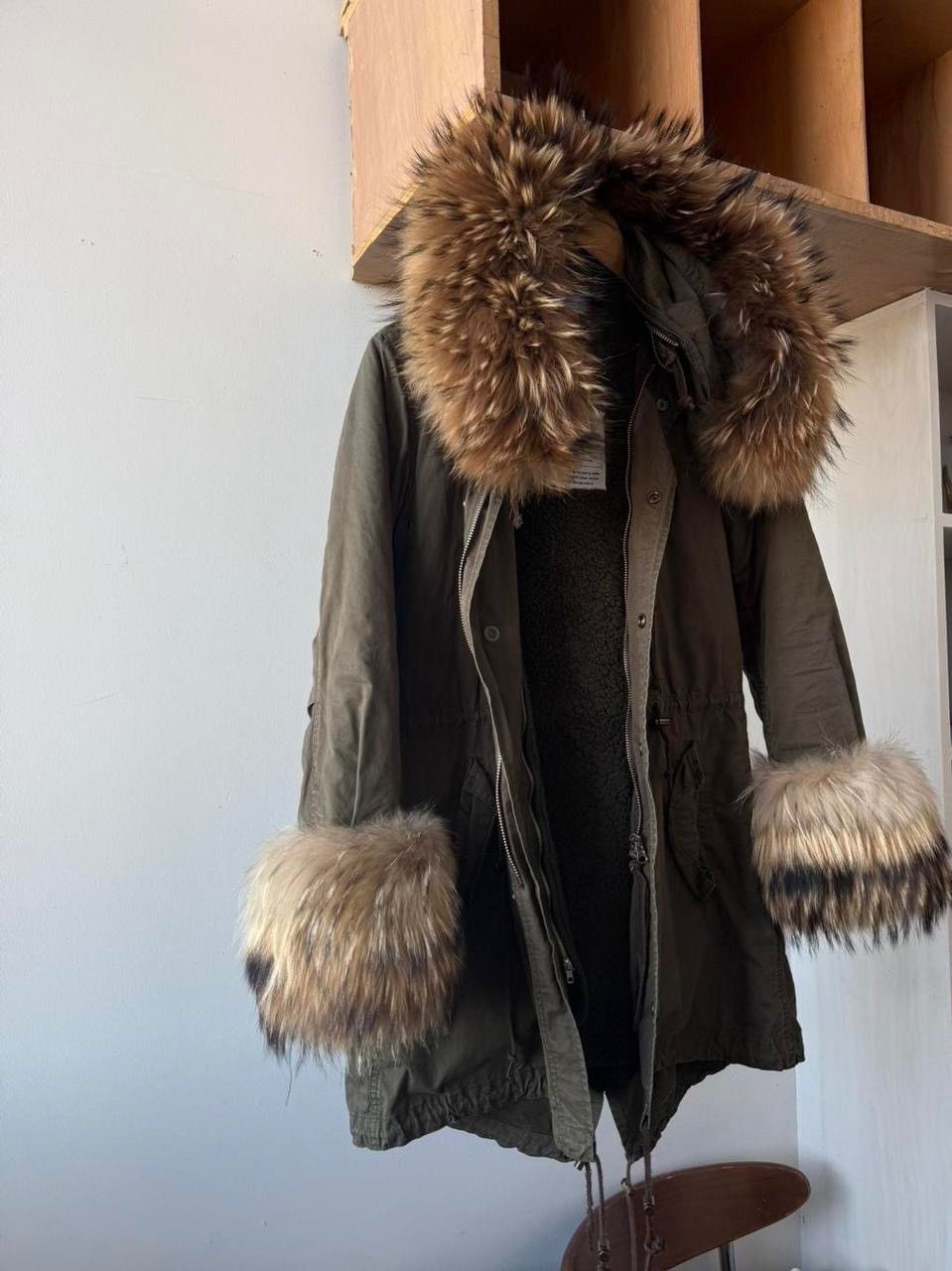 GOA Panaji multi-season mod coat with chinese raccoon fur Size S / US 4 / IT 40 - 3 Thumbnail