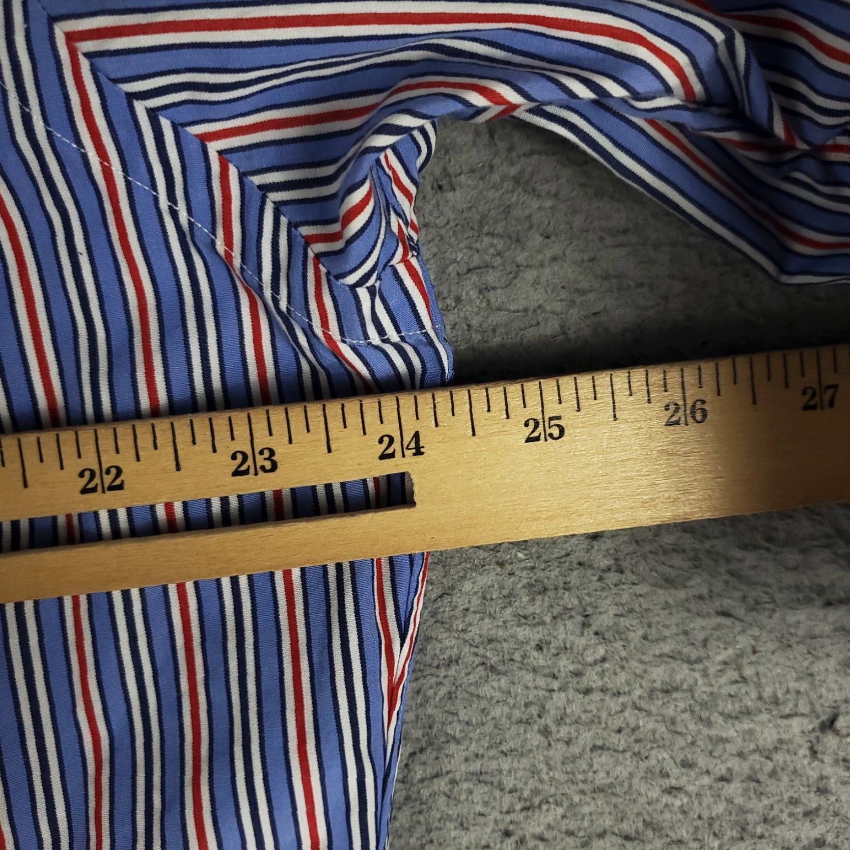 Ralph Lauren Ralph Lauren Shirt Mens 16 Blue Red Striped Button-Up Long Sleeve Size 42R - 5 Thumbnail