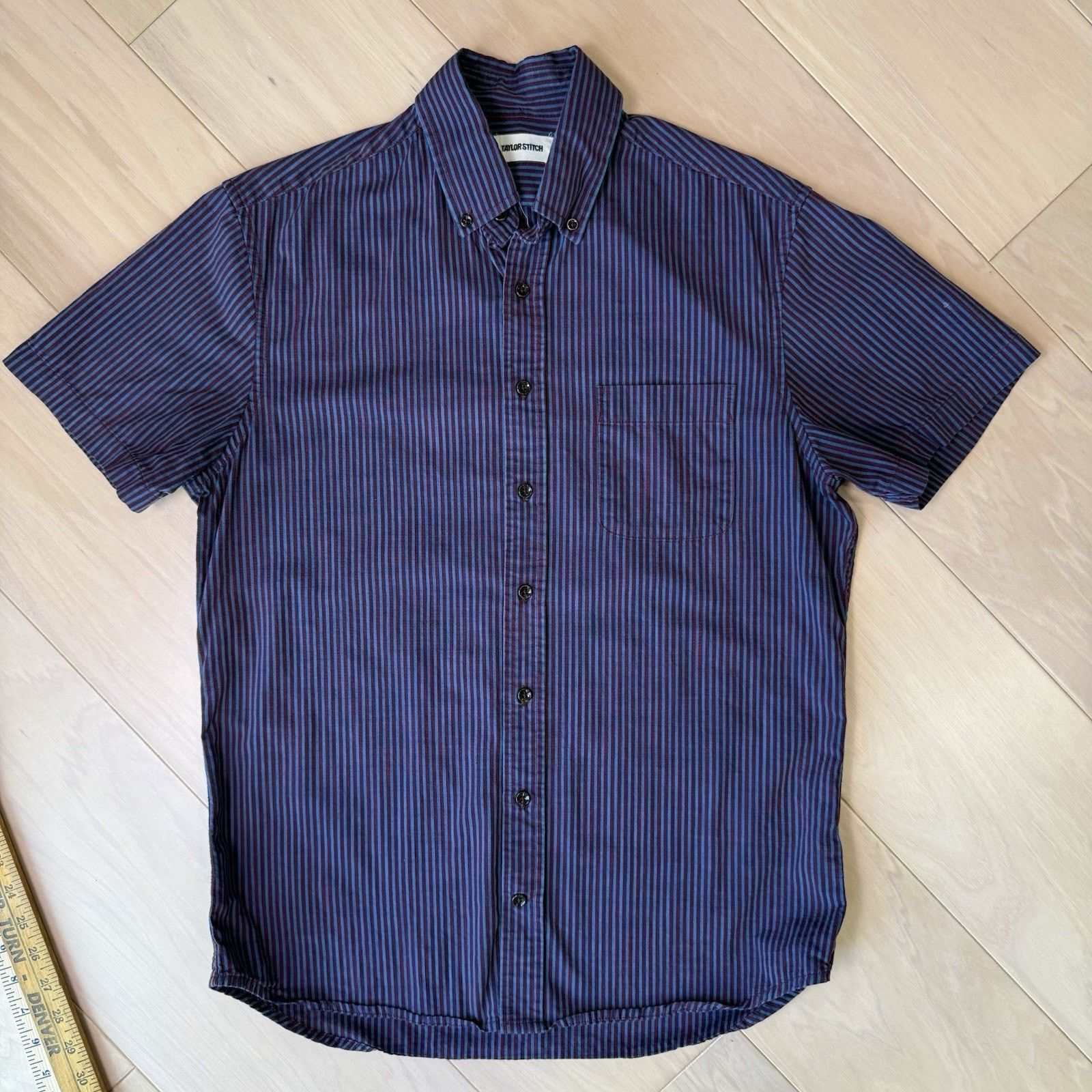 Taylor Stitch Taylor Stitch Short Sleeve Jack Shirt 38 Multicolor Striped Size US S / EU 44-46 / 1 - 3 Thumbnail