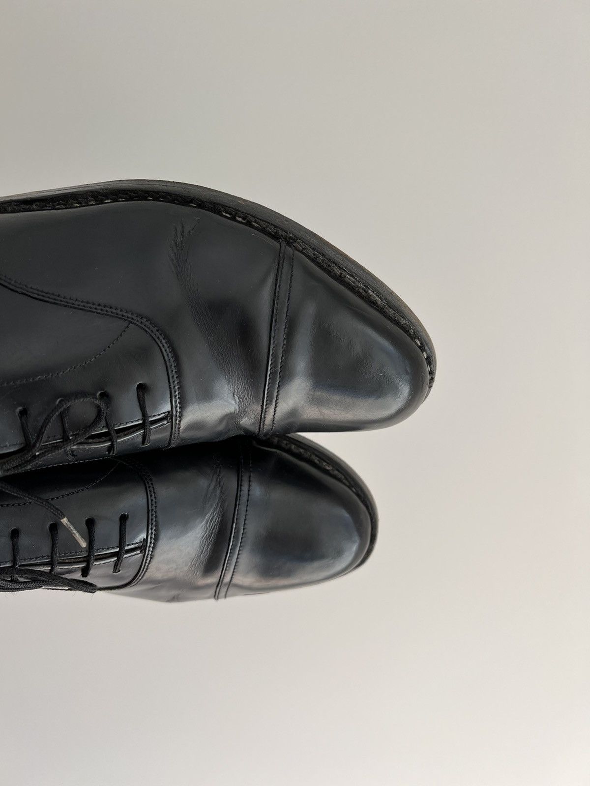 Loake × Vintage Vintage Loake Black Leather Lace up Formal Oxford Shoes Size US 9.5 / EU 42-43 - 5 Thumbnail