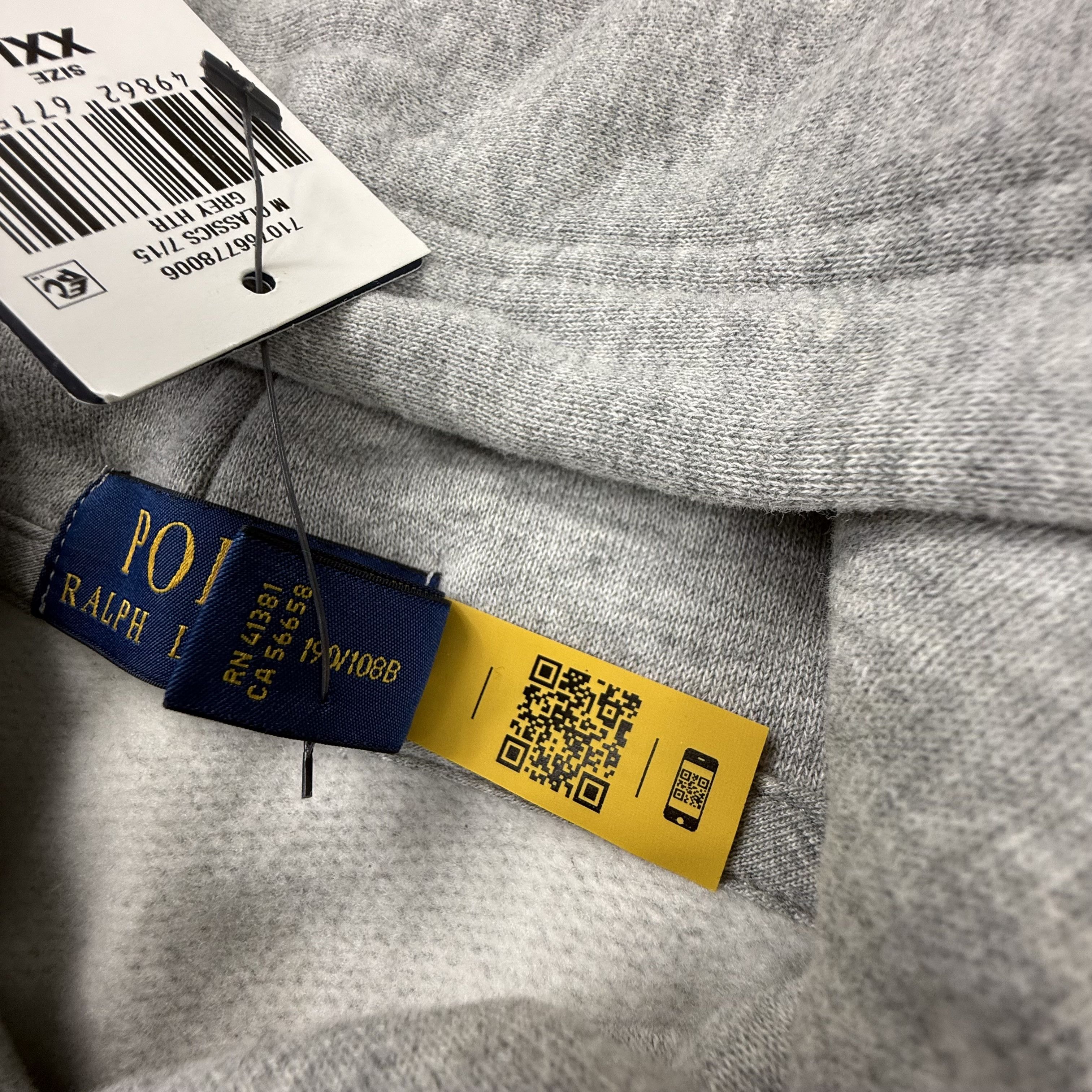 Polo Ralph Lauren Polo Ralph Lauren Mens XXL Grey Heather Fleece Hoodie Size US XXL / EU 58 / 5 - 6 Thumbnail