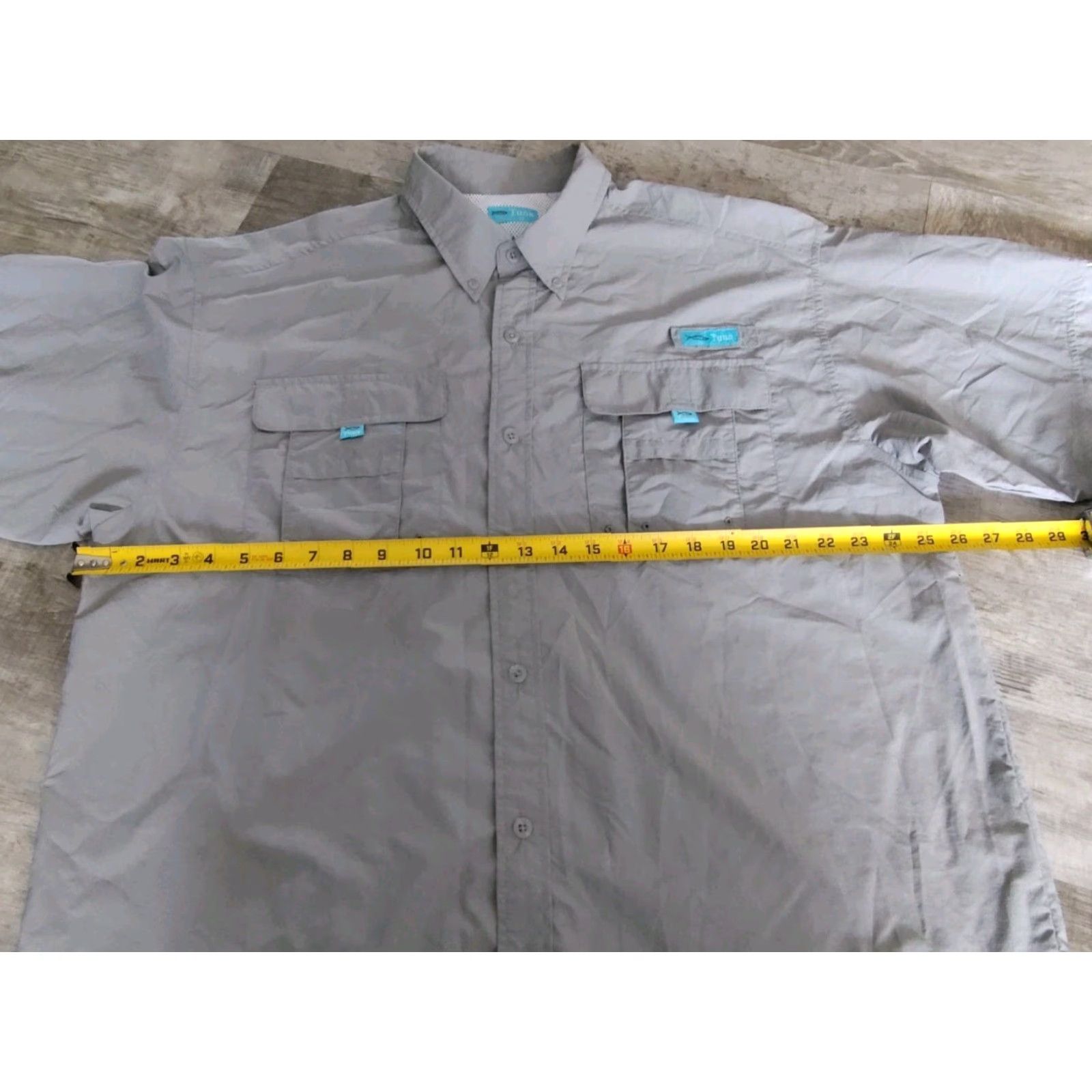 Vintage Tuna Fishing Shirt Mens XL Gray Vented Short Sleeve Outdoor Sports Hiking Camp Size US XL / EU 56 / 4 - 7 Thumbnail