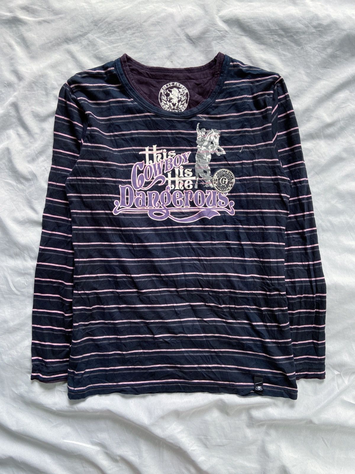Japanese Brand METAL SYSTEM STRIPED DOUBLER LAYER POEM LONG SLEEVE Size US M / EU 48-50 / 2 - 1 Thumbnail
