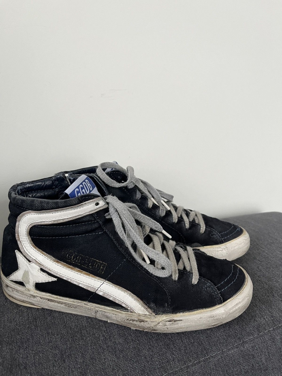 Golden Goose Golden Goose Slide Distressed Hi-top Sneakers Size US 7 / EU 40 - 5 Thumbnail