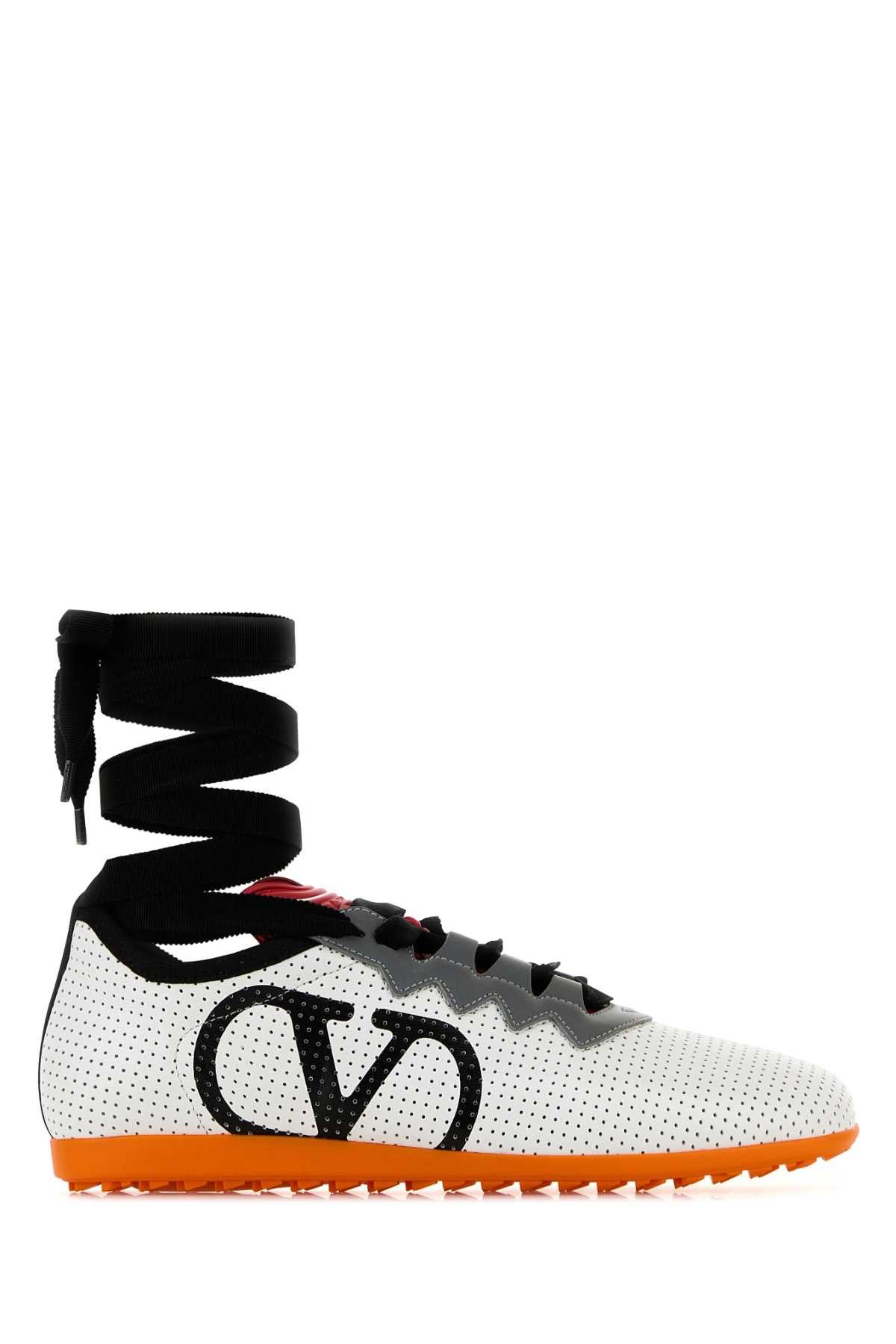 Valentino White Nappa Leather Chromathon Sneakers Size US 10 / IT 40 - 1 Thumbnail