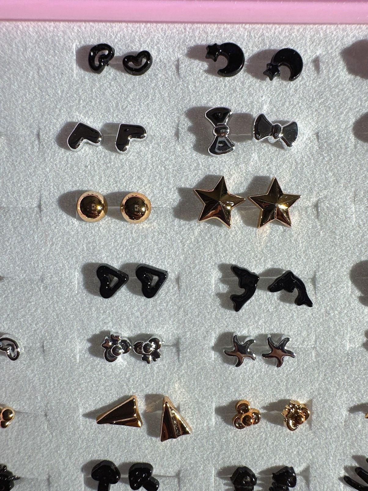 Designer 10 pairs baby earrings studs plastic harmless post lightwe Size ONE SIZE - 12 Thumbnail