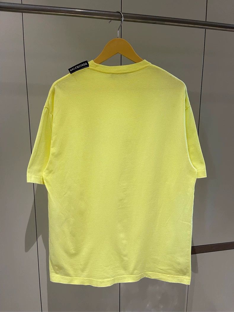 Balenciaga Balenciaga Yellow Logo Short Sleeve T-shirt 2502-Nextarrow Size US XXS / EU 40 - 2 Thumbnail