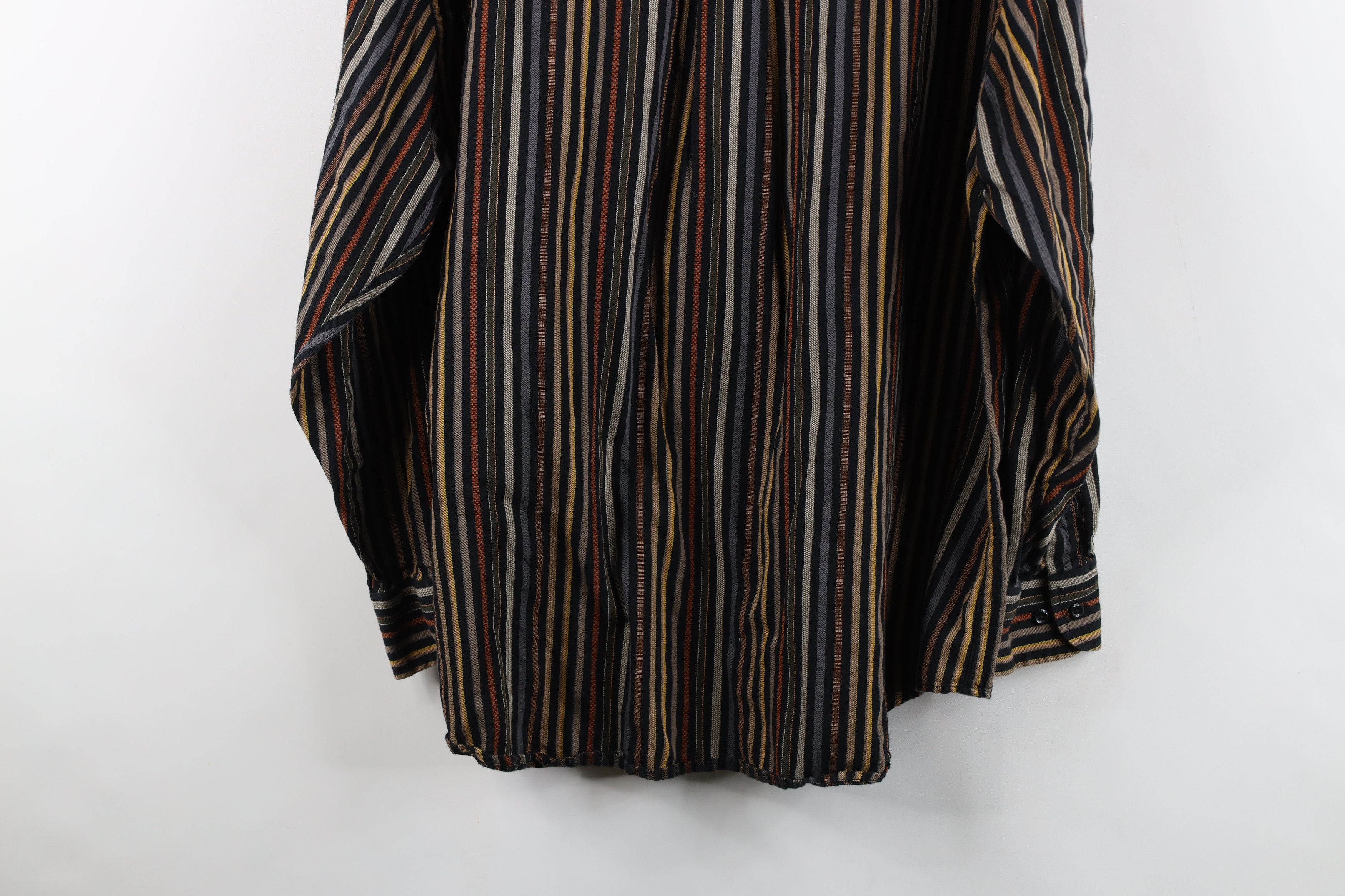 Vintage Vintage 90s Streetwear Striped Collared Button Down Shirt Size US XL / EU 56 / 4 - 9 Thumbnail