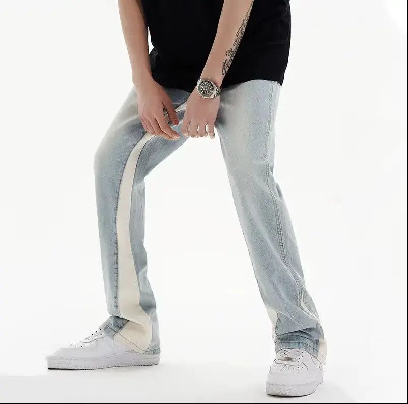 Japanese Brand trendy faded blue baggy new jeans Size US 30 / EU 46 - 1 Thumbnail