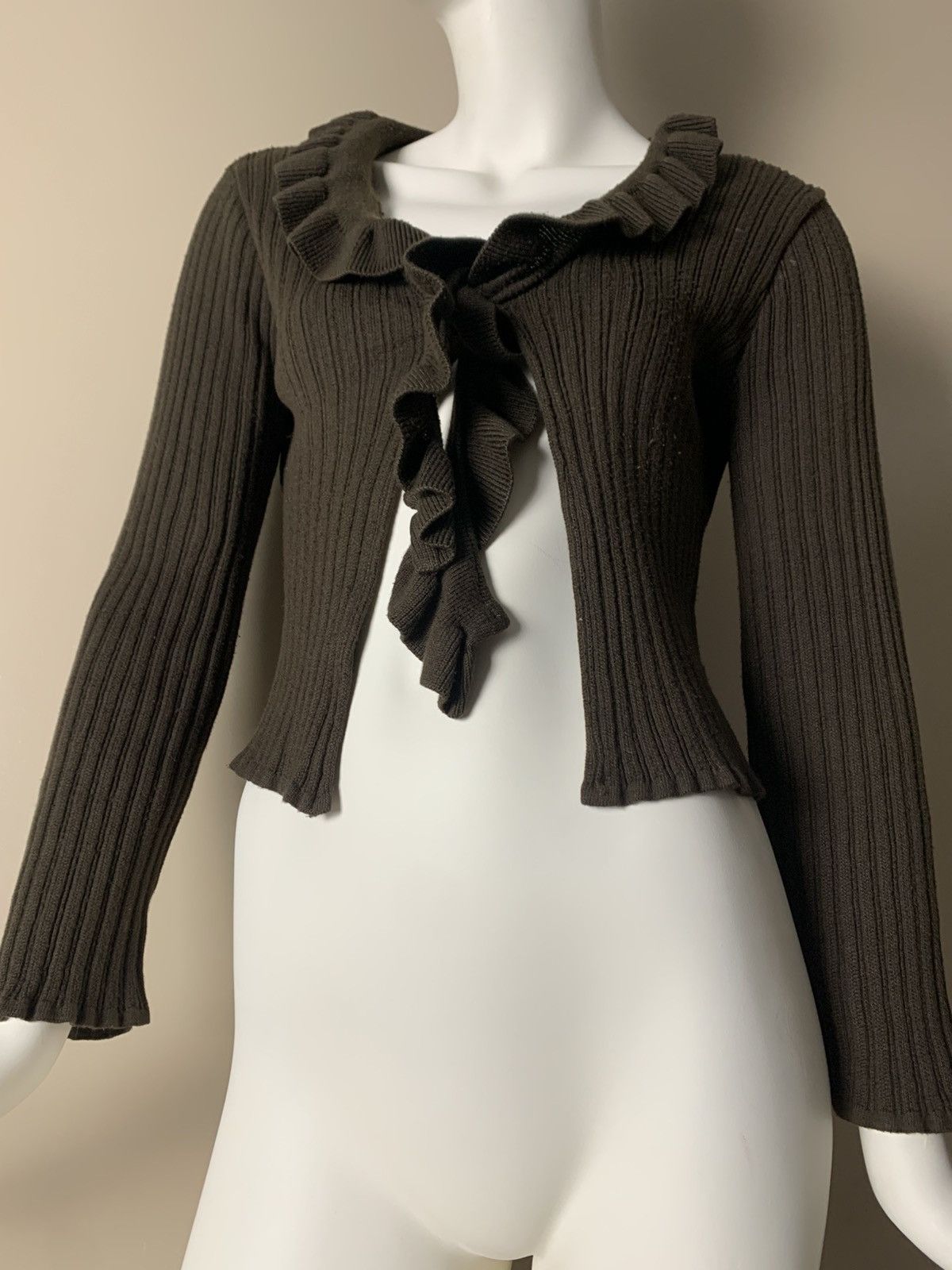 If Six Was Nine VINTAGE CROPPED BOLERO CACHE CACHE SWEATER Size M / US 6-8 / IT 42-44 - 8 Thumbnail