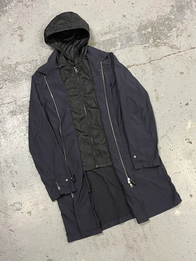 Prada AW2009 Prada Navy Nylon Hooded Jacket Linea Rossa Size US M / EU 48-50 / 2 - 5 Thumbnail