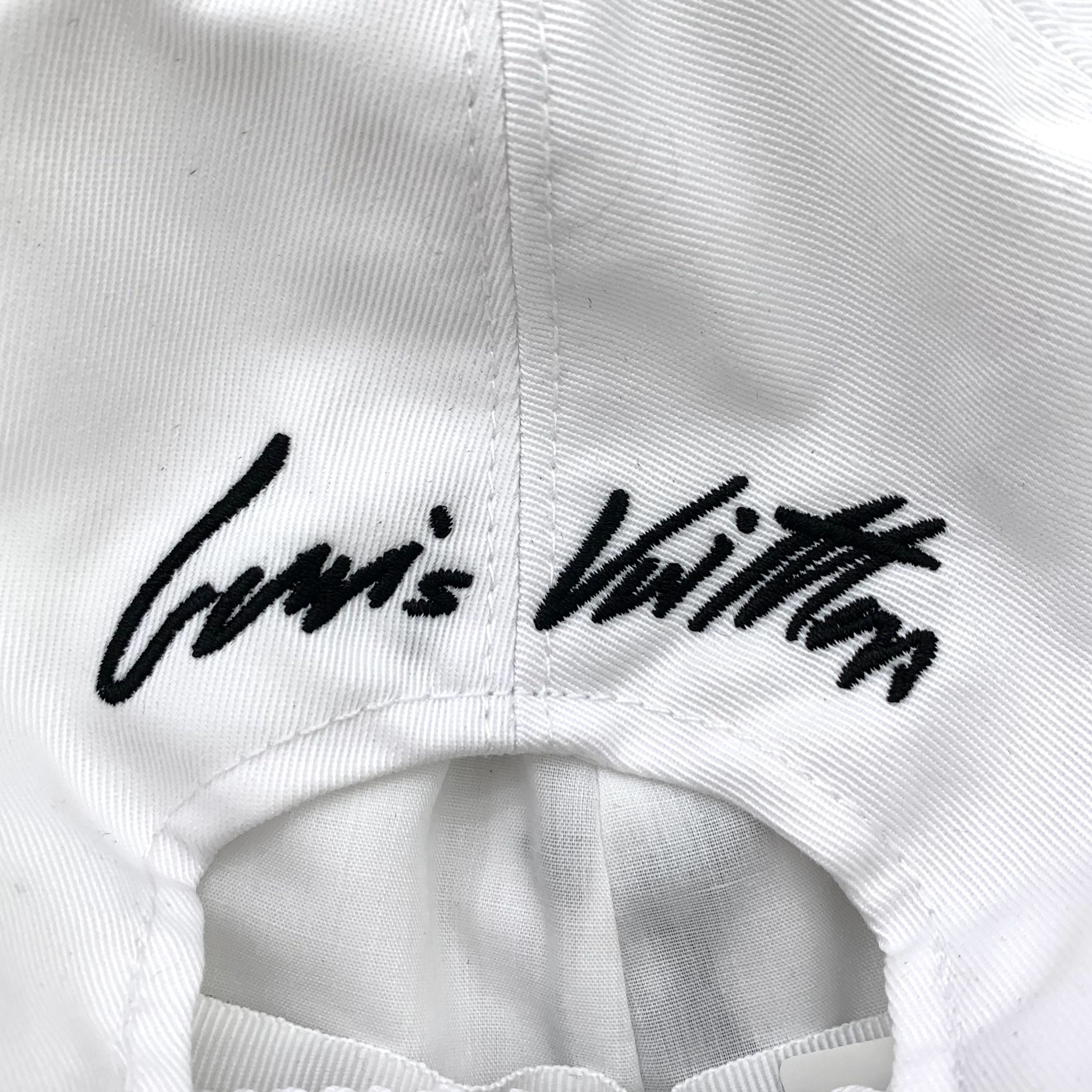 Louis Vuitton Louis Vuitton White Logo Cotton Cap (57) Size ONE SIZE - 3 Thumbnail