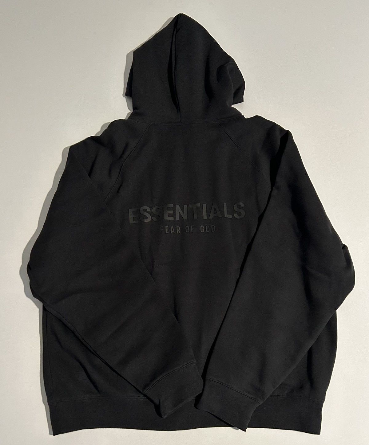 FEAR OF GOD ESSENTIALS RARE XXS REFLECTIVE BLACK MATTE store HOODIE