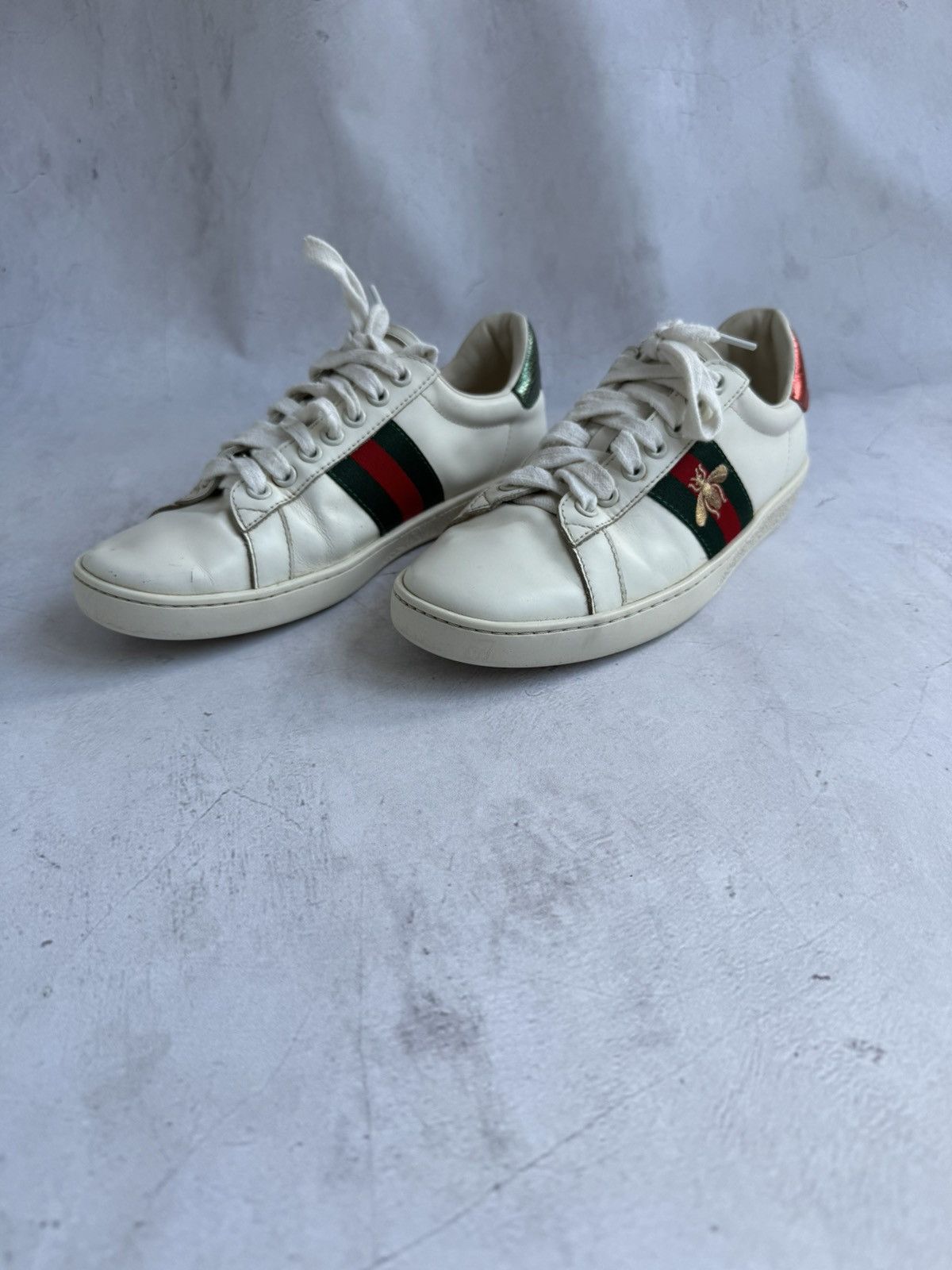 Gucci Gucci Sneakers Shoes White Leather Size US 10 / IT 40 - 4 Thumbnail