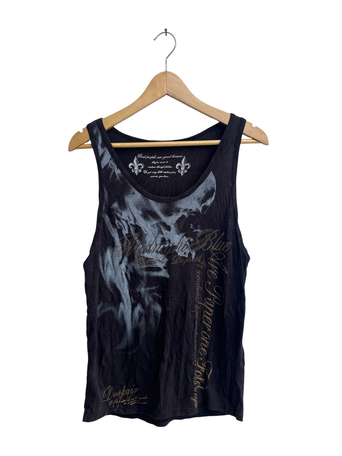 Le Grande Bleu (L.G.B.) L.G.B Mudwash tank top back cross Japan