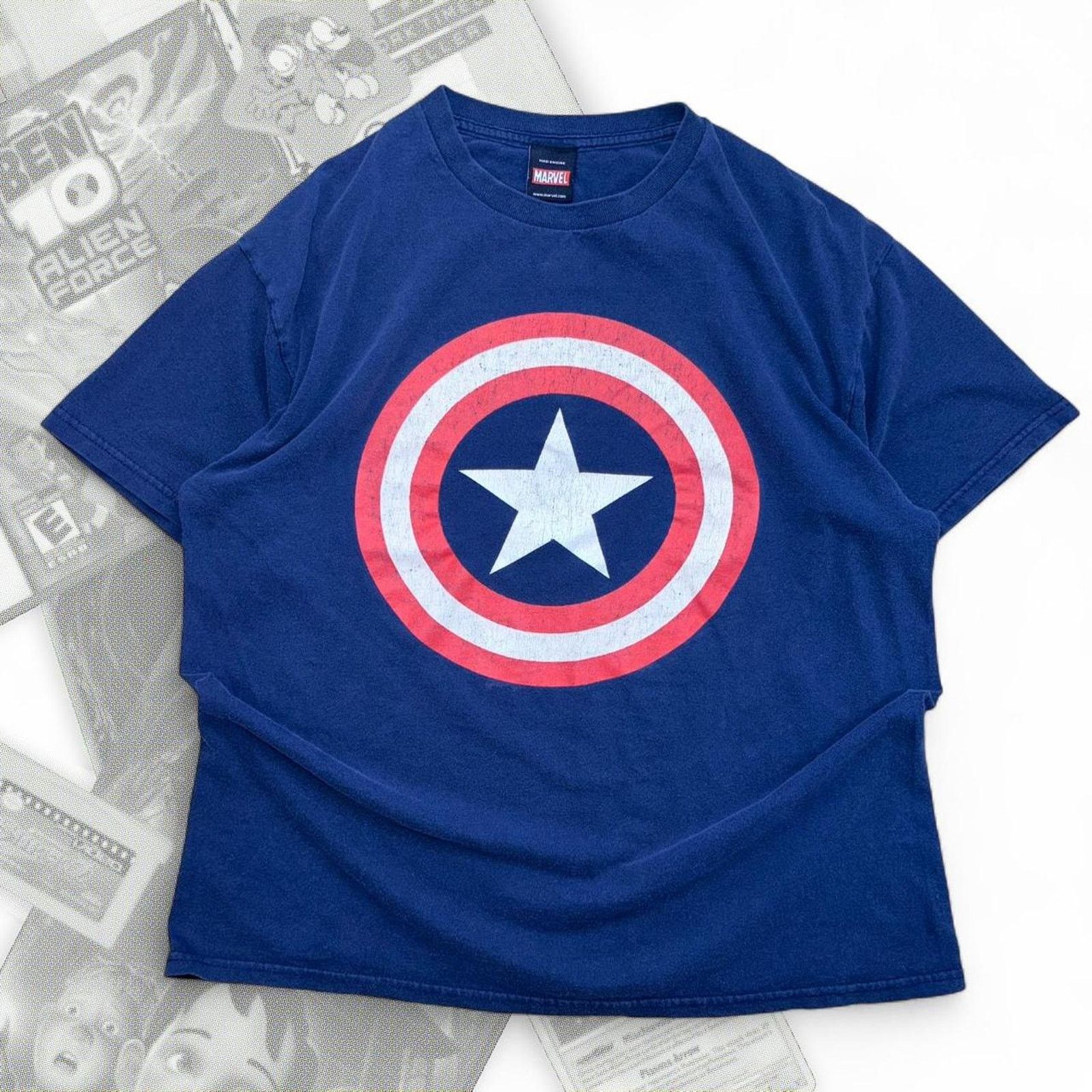 Mad Engine Navy Blue Y2K Mad Engine Marvel Captain America Graphic Tee Size US L / EU 52-54 / 3 - 2 Thumbnail