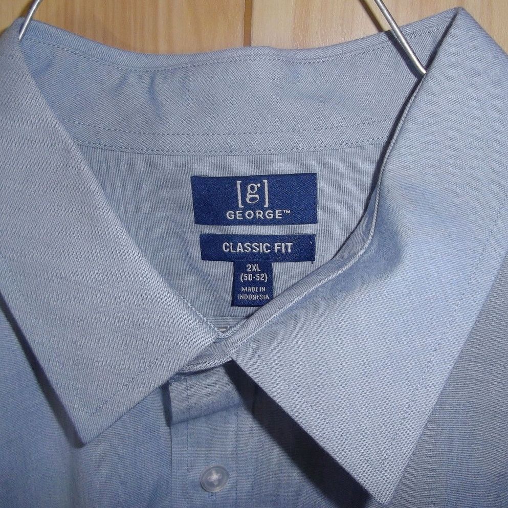 George George Classic Fit Collared Long Sleeve Shirt 2XL Size US XXL / EU 58 / 5 - 3 Thumbnail