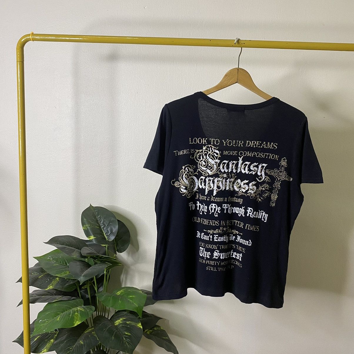 If Six Was Nine × Japanese Brand × Seditionaries Blue Strive Seditionaries Poem Cyber Gothic Punk Women Tee Size L / US 10 / IT 46 - 1 Thumbnail