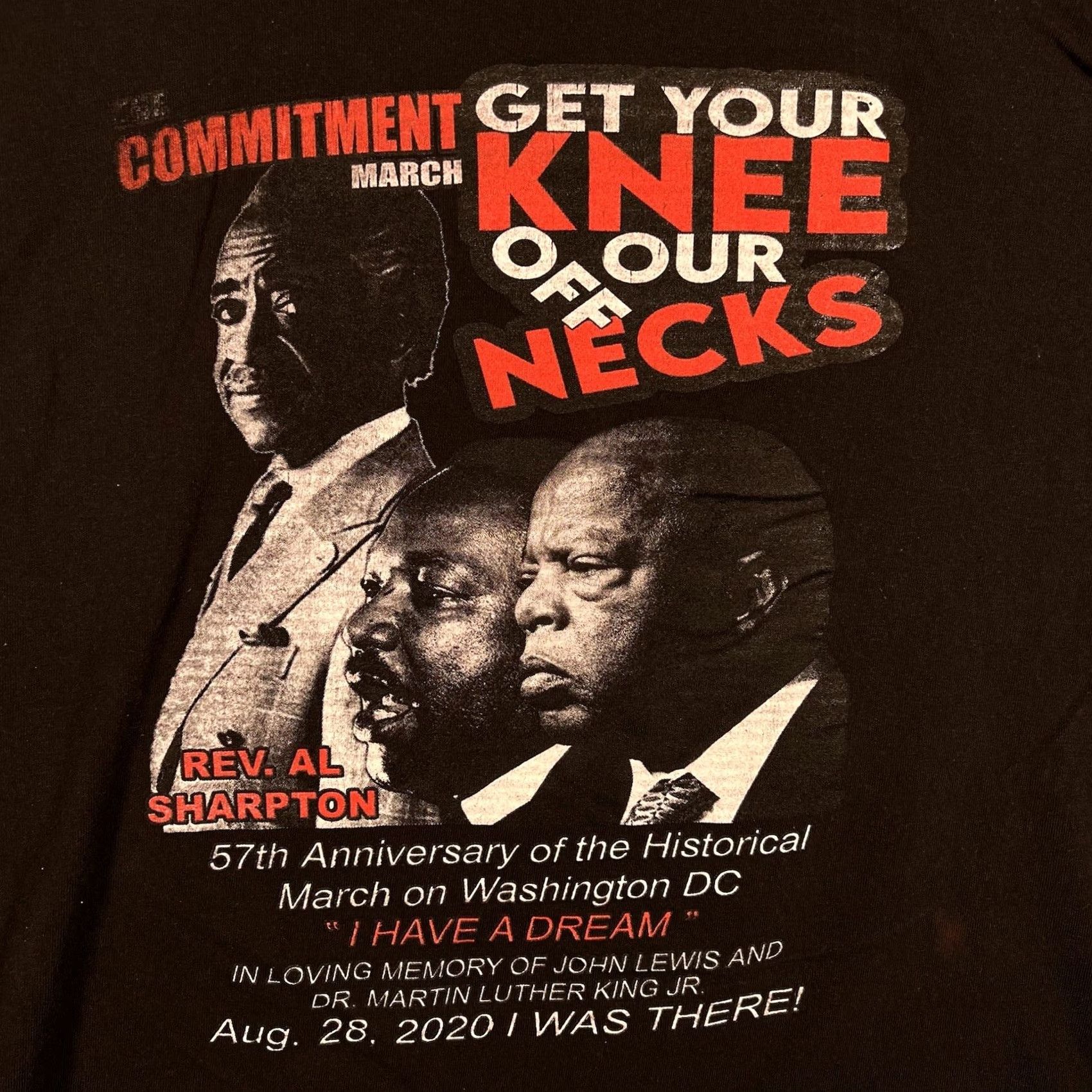 Delta A1 The Commitment March BLM Knee Of Our Necks T Shirt Adult XL Black Mens Size US XL / EU 56 / 4 - 5 Thumbnail