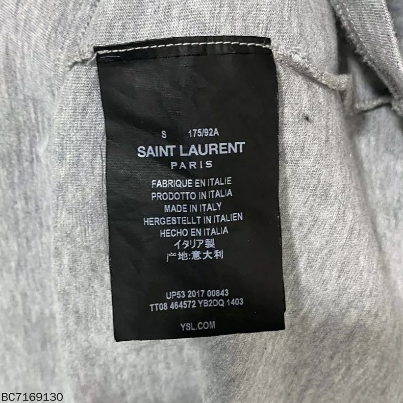 Saint Laurent Paris Saint Laurent Gray Short Sleeve T-2507 Size S / US 4 / IT 40 - 8 Thumbnail