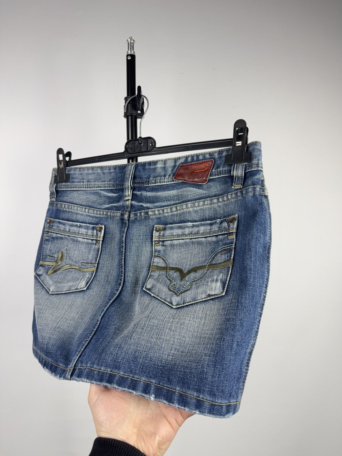 Diesel Luxury Diesel Industry Denim Mini Skirt Y2K Distressed Blue Size 30" / US 8 / IT 44 - 7 Thumbnail