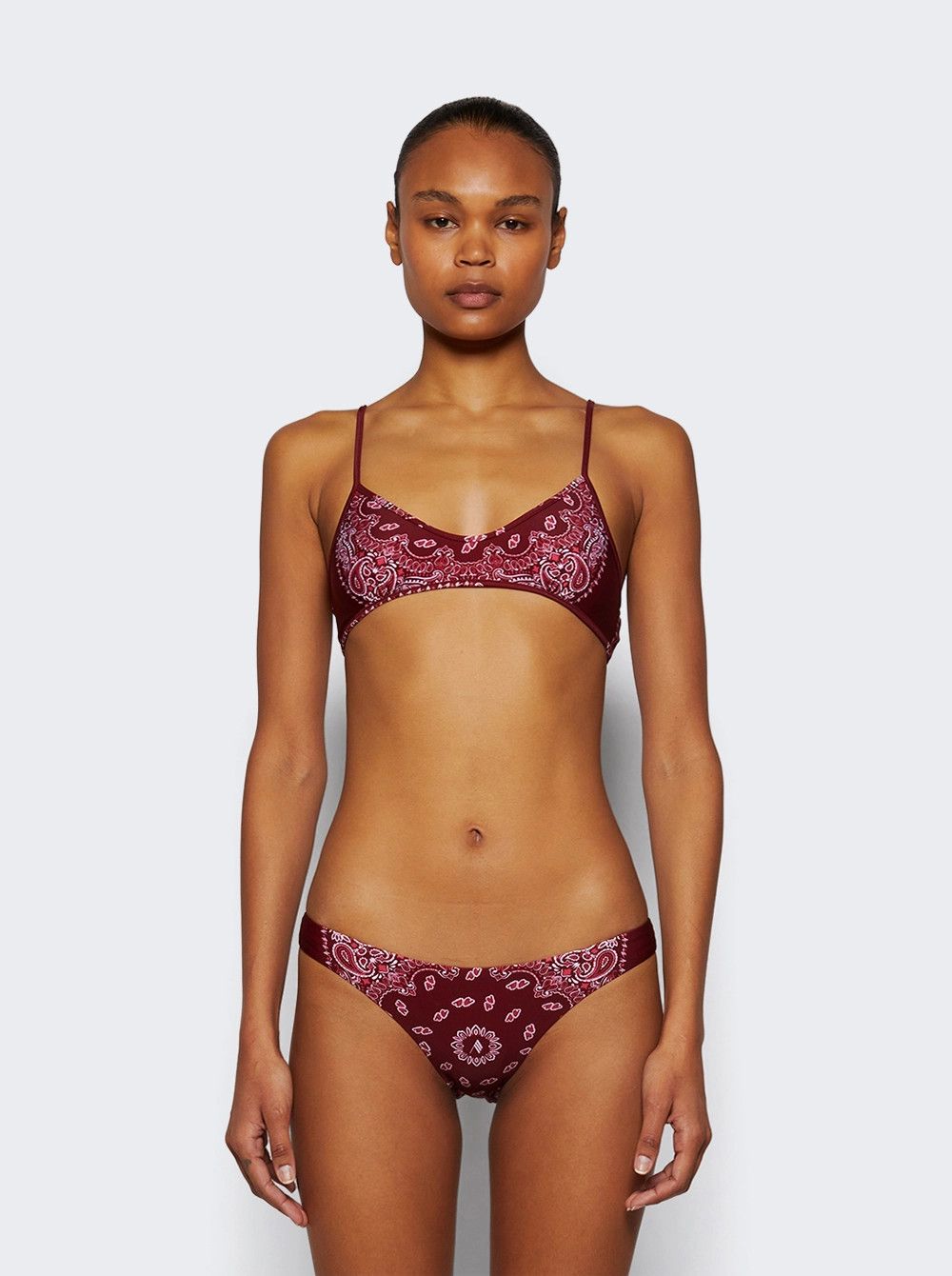 The Attico o1mle0526 Two-Piece Bandana Swimsuit in Red Size XXS / US 00 / IT 34 - 3 Thumbnail