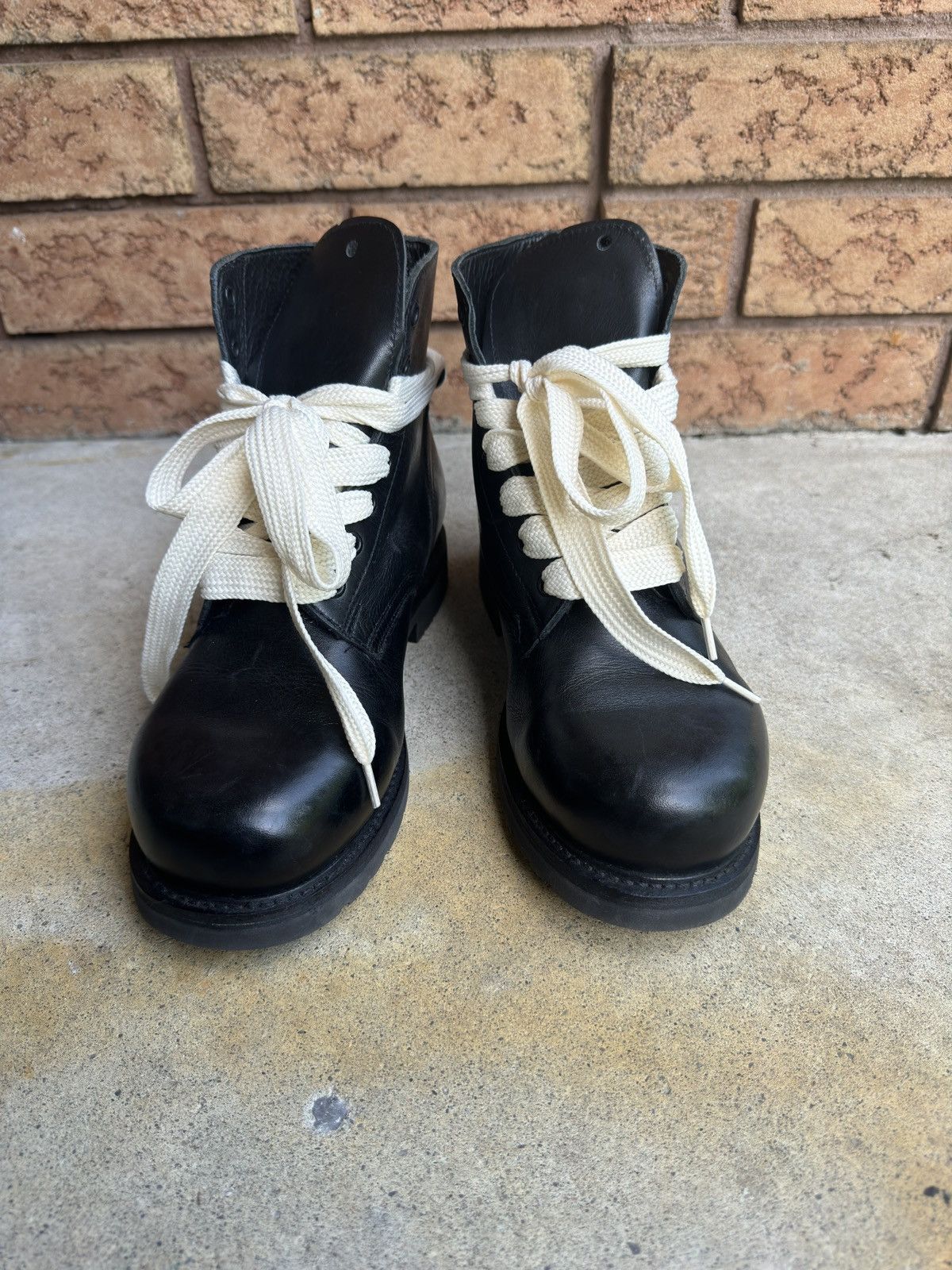 Other 1980s Vintage Leather Combat Ankle Boots Size US 8 / EU 41 - 9 Thumbnail