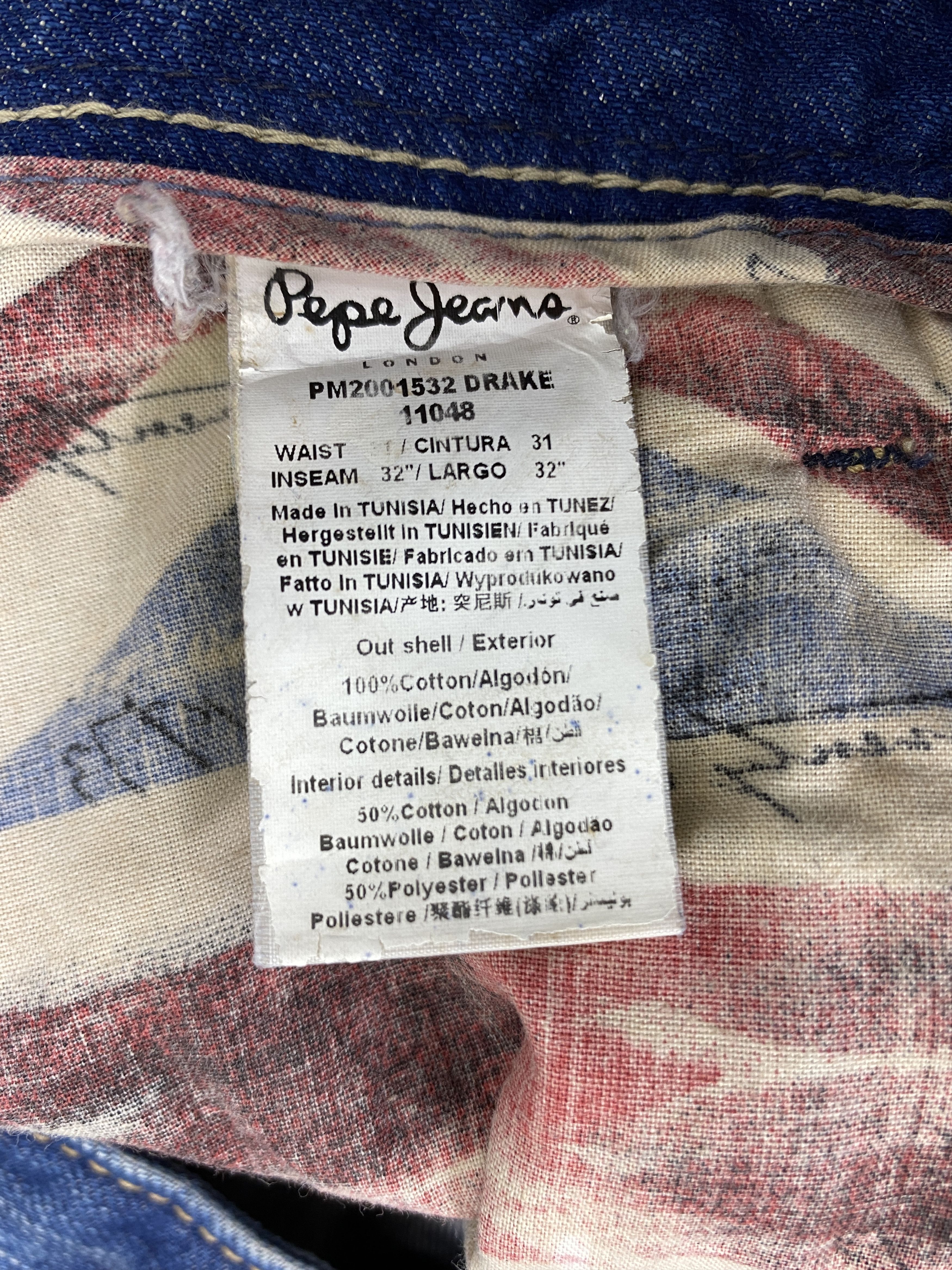 Hysteric Glamour Faded Blue Vintage Pepe Jeans London 32x30.5 - JN3268 Size US 32 / EU 48 - 10 Thumbnail