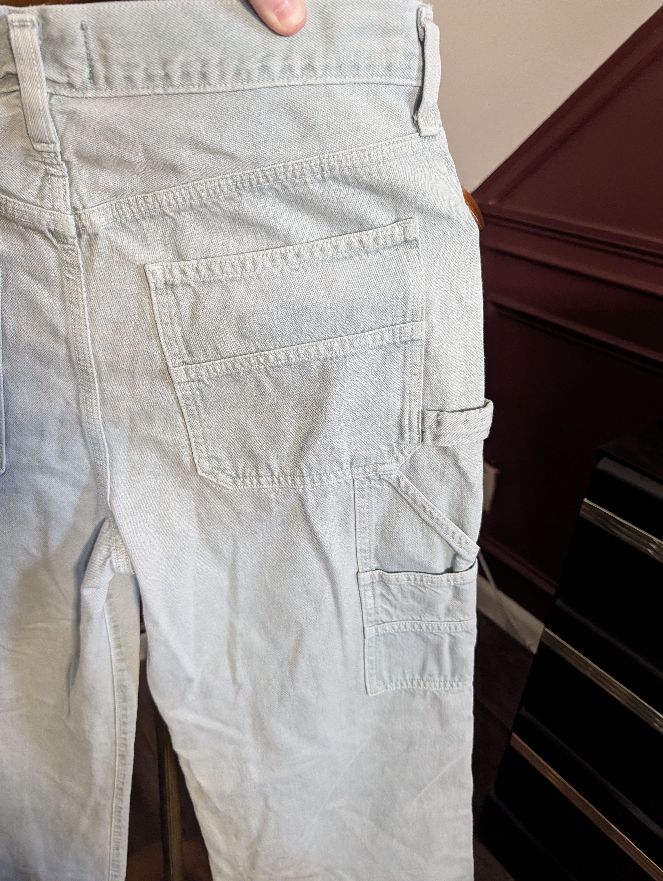 Agolde Blue/seafoam MiUSA carpenters jeans org. Cotton wide leg Size US 29 - 9 Thumbnail