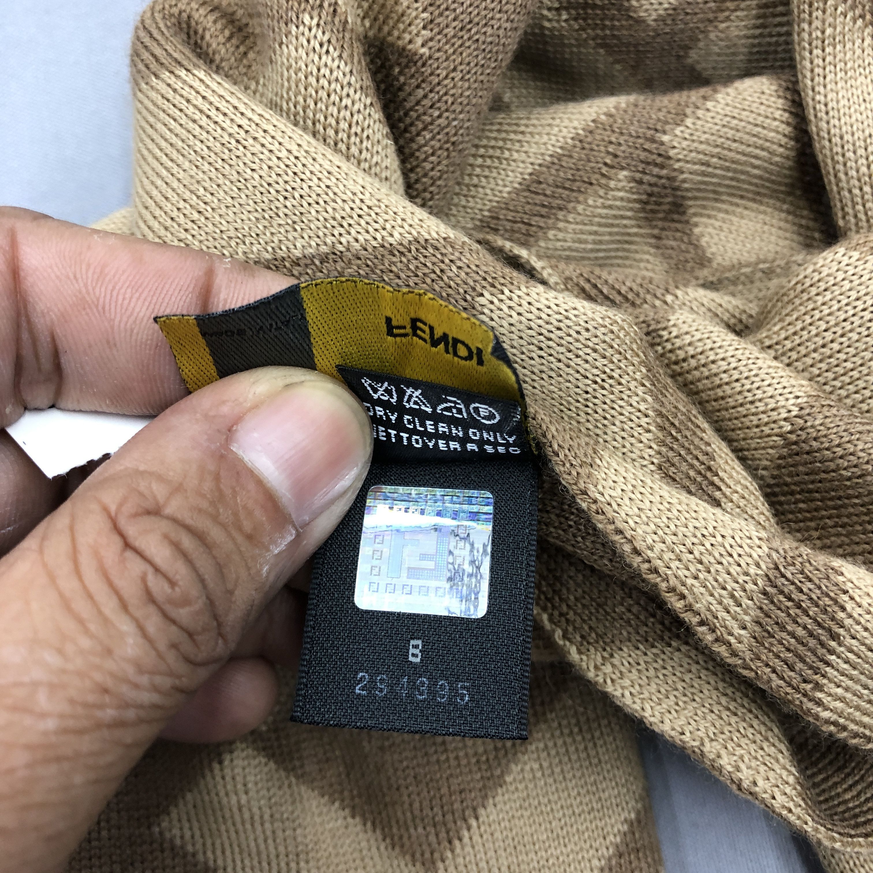 Fendi Vintage Fendi Scarf Fendi Zucca FF Monogram Wool Scarves Size ONE SIZE - 6 Thumbnail