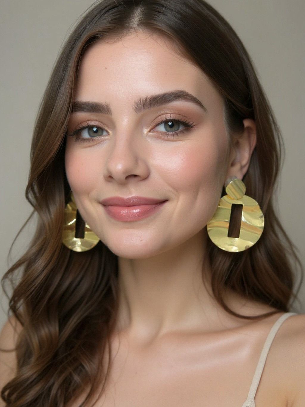 Other Anti Tarnish Golden Earrings Size ONE SIZE - 1 Thumbnail