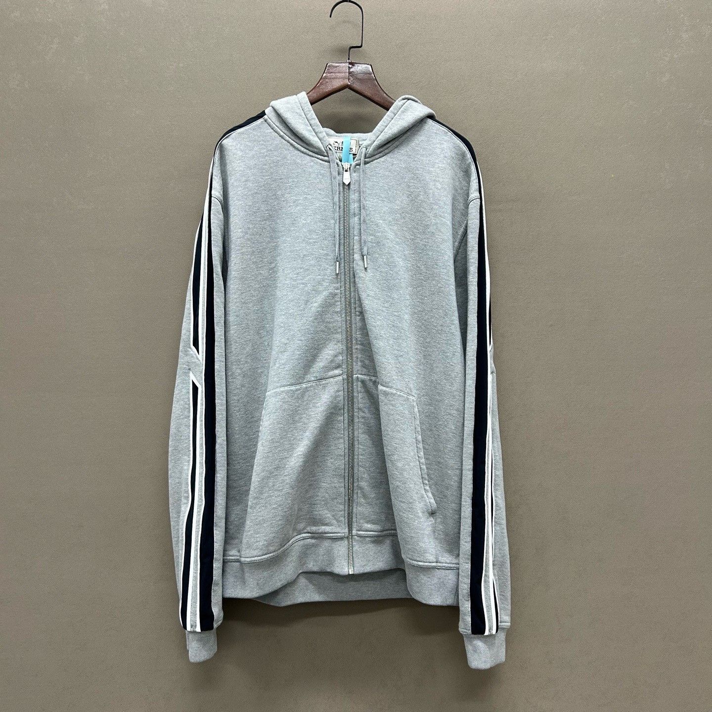 Hermes Hermes Gray Hooded Sweatshirt Jacket Size US L / EU 52-54 / 3 - 1 Thumbnail