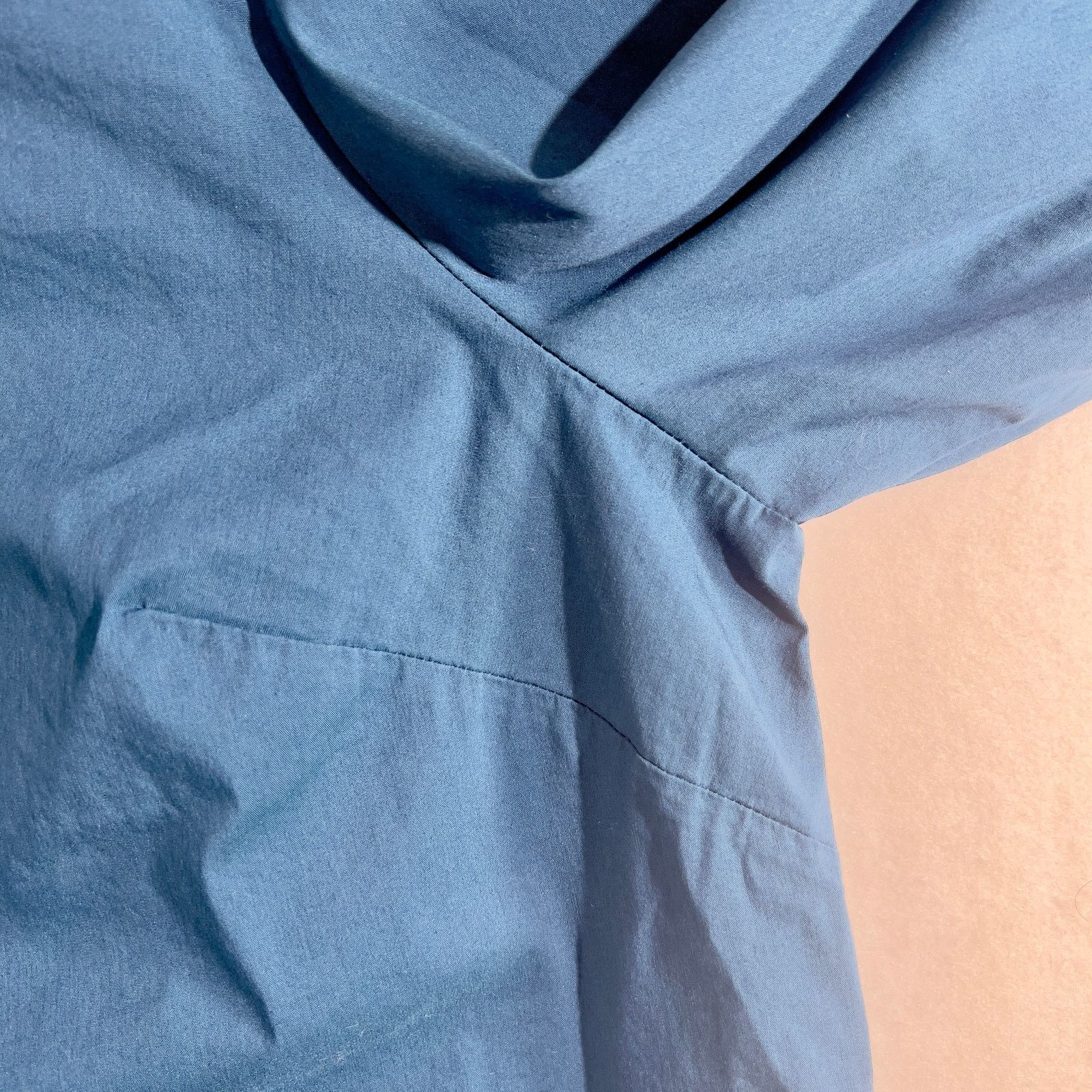 Other Eloquii Blouse Top Woman 18 Blue Elastic Cuffs Tie Back Size XXL / US 16-18 / IT 52-54 - 7 Thumbnail