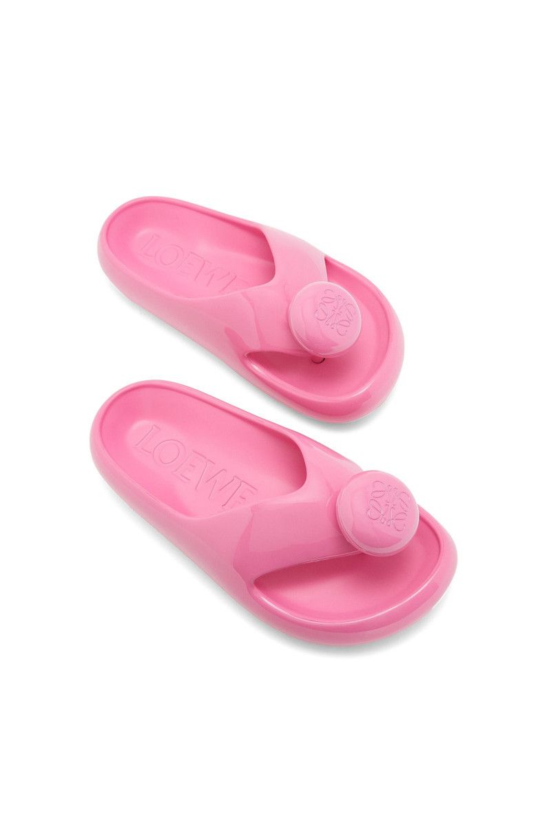 Loewe o1in1g0426 Pebble Thong Slides in Pink Size US 8 / IT 38 - 4 Thumbnail