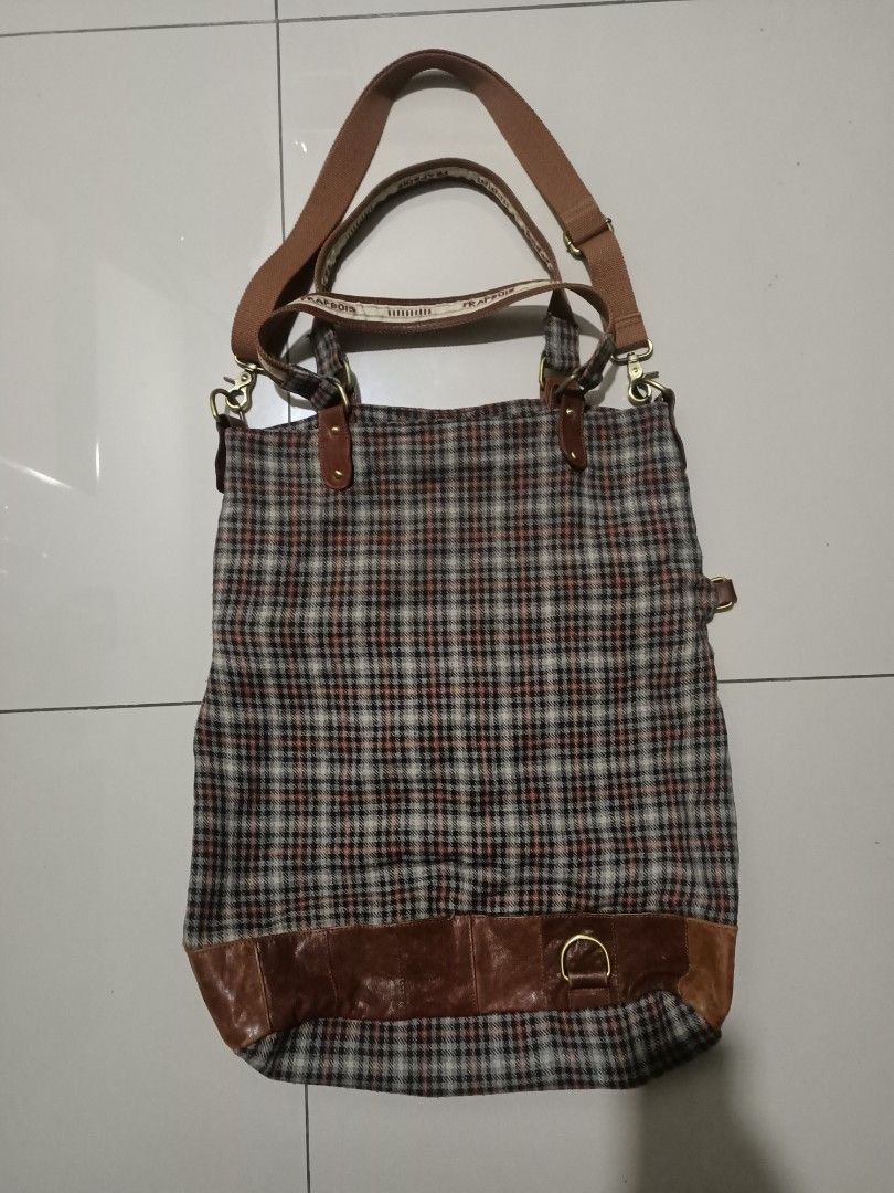 Issey Miyake Frapbois x Issey Miyake Tartan Tote Bag w/ Pouch Size ONE SIZE - 1 Thumbnail