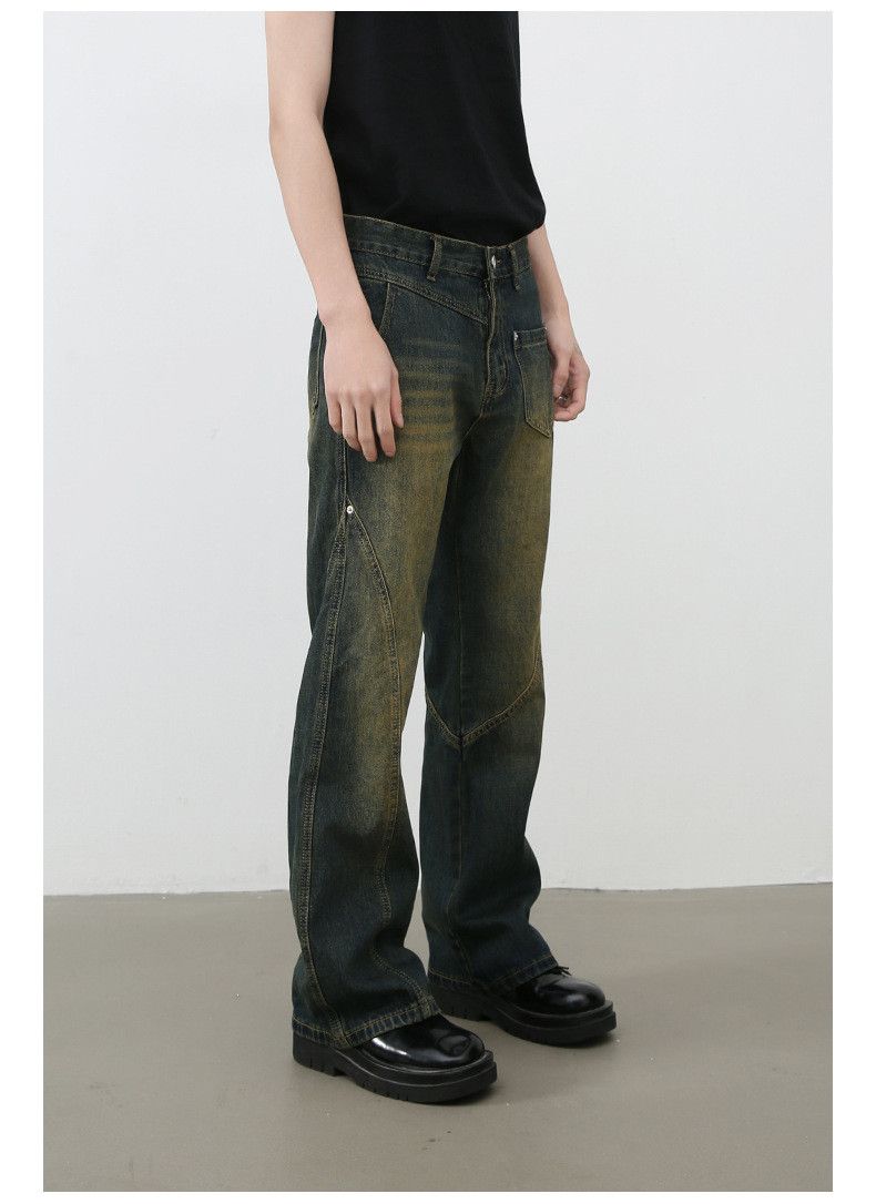 Vintage American retro washed distressed flared jeans for men Size US 32 / EU 48 - 3 Thumbnail