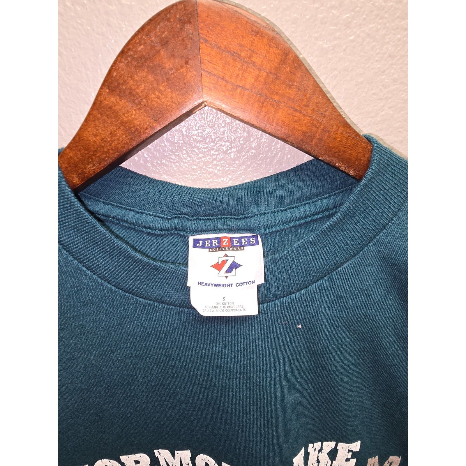 Jerzees × Vintage Vintage Mormon Lake Shirt Lodge Jerzees Green Tee Small 90s Size US S / EU 44-46 / 1 - 3 Thumbnail