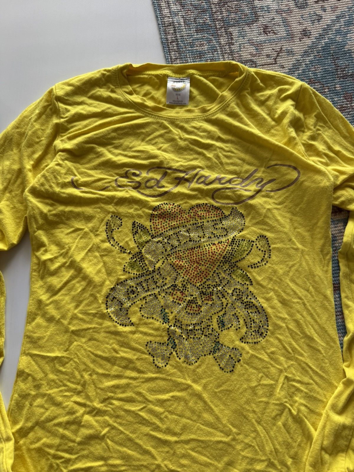 Ed Hardy Vintage Ed Hardy Y2K Kills Love Long Sleeve Size L / US 10 / IT 46 - 2 Thumbnail