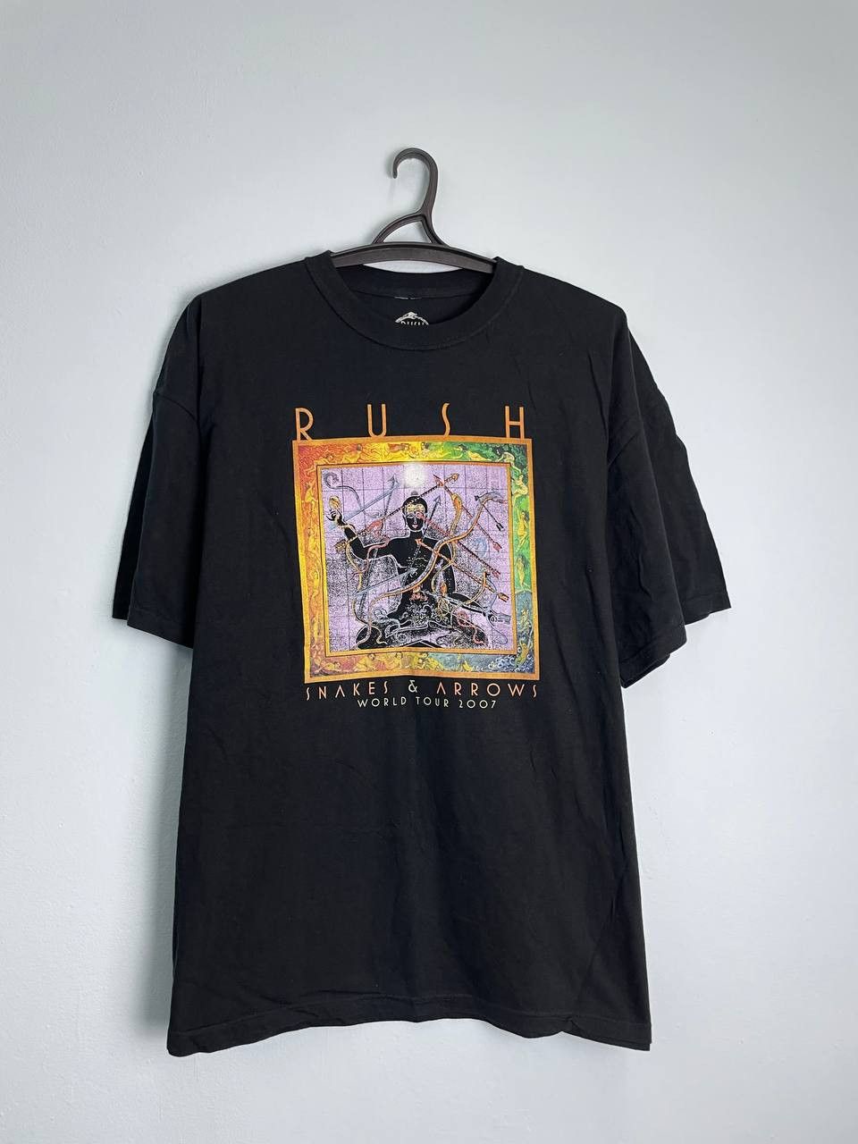 Band Tees × Vintage Rush Band Snake & Arrows World Tour 2007 Brahma God Logo Tee Size US XL / EU 56 / 4 - 1 Thumbnail