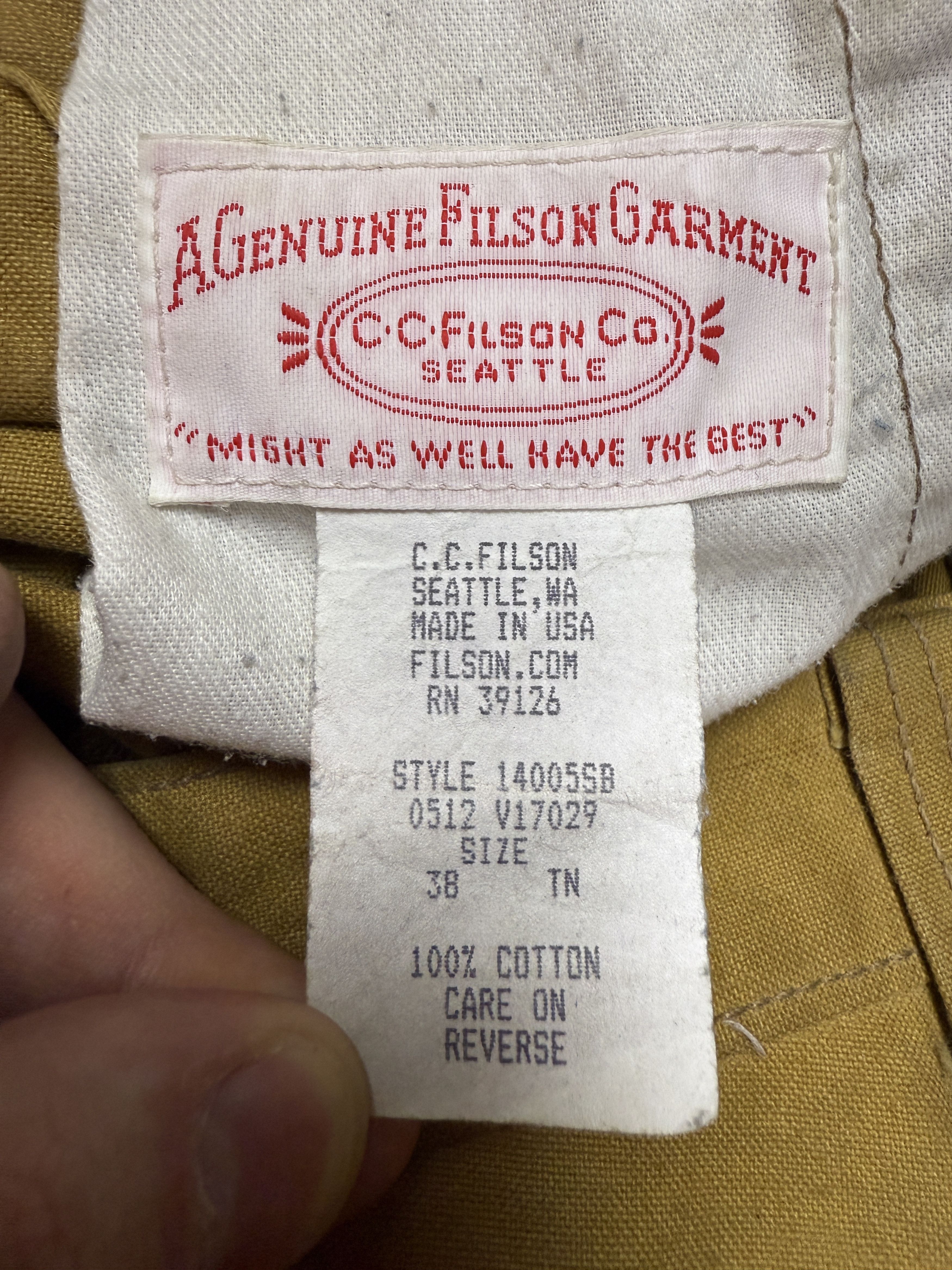 Filson Vintage Filson 14005SB Oil Finish Single Tin Pants Size US 38 / EU 54 - 3 Thumbnail